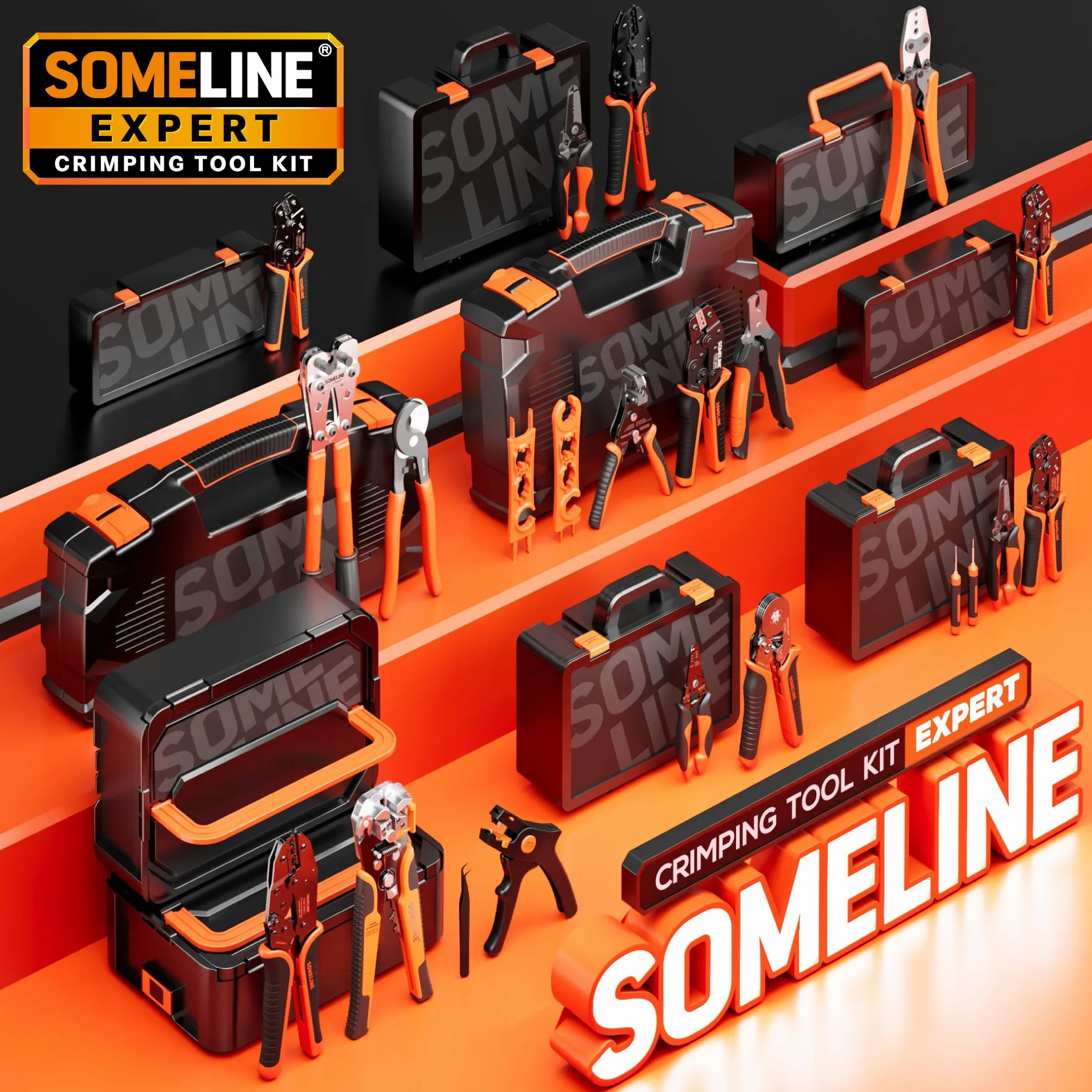 SOMELINE Kit de Crimpadora y Conectores, 41 Tipos, JST-SH 1,0mm/GH 1,25mm/ZH 1,5mm/PH 2,0mm, Compatible Molex PicoBlade 1,25mm & 51005/51006 2,0mm, Crimper 0,03-0,5mm²/32-20 AWG