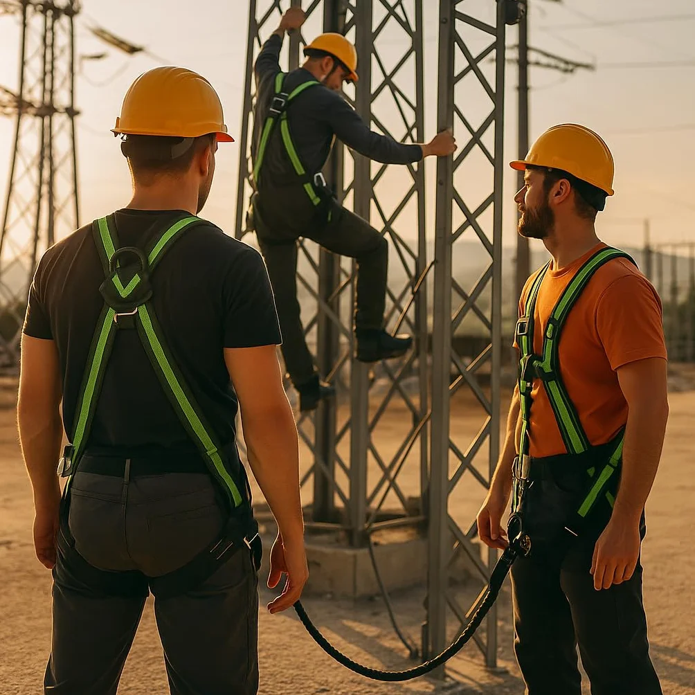 Kratos Safety Mune 3 Cinturón de recogida de dos puntos con herramienta multifunción y 5 hebillas de ajuste EN 361