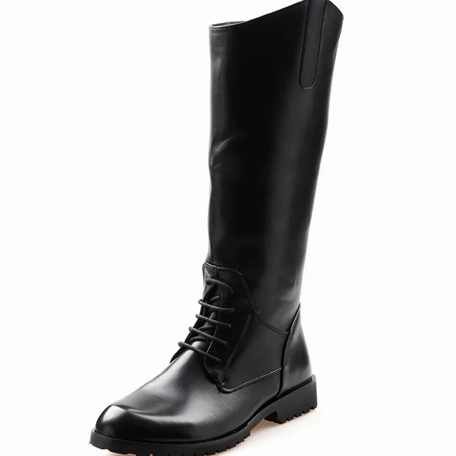 Botas Vaqueras Hombre Botas altas informales de cuero con cremallera trasera for hombre, botas vaqueras largas caballero, montar, motociclista 37-46 Para viajar