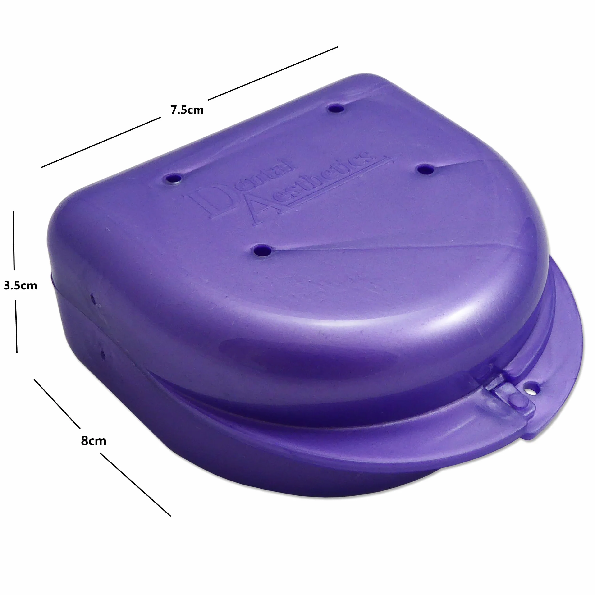 Fundas protectoras bucales para retenedores ortopédicos, aparatos dentales deportivos, dentaduras postizas (morado y verde)