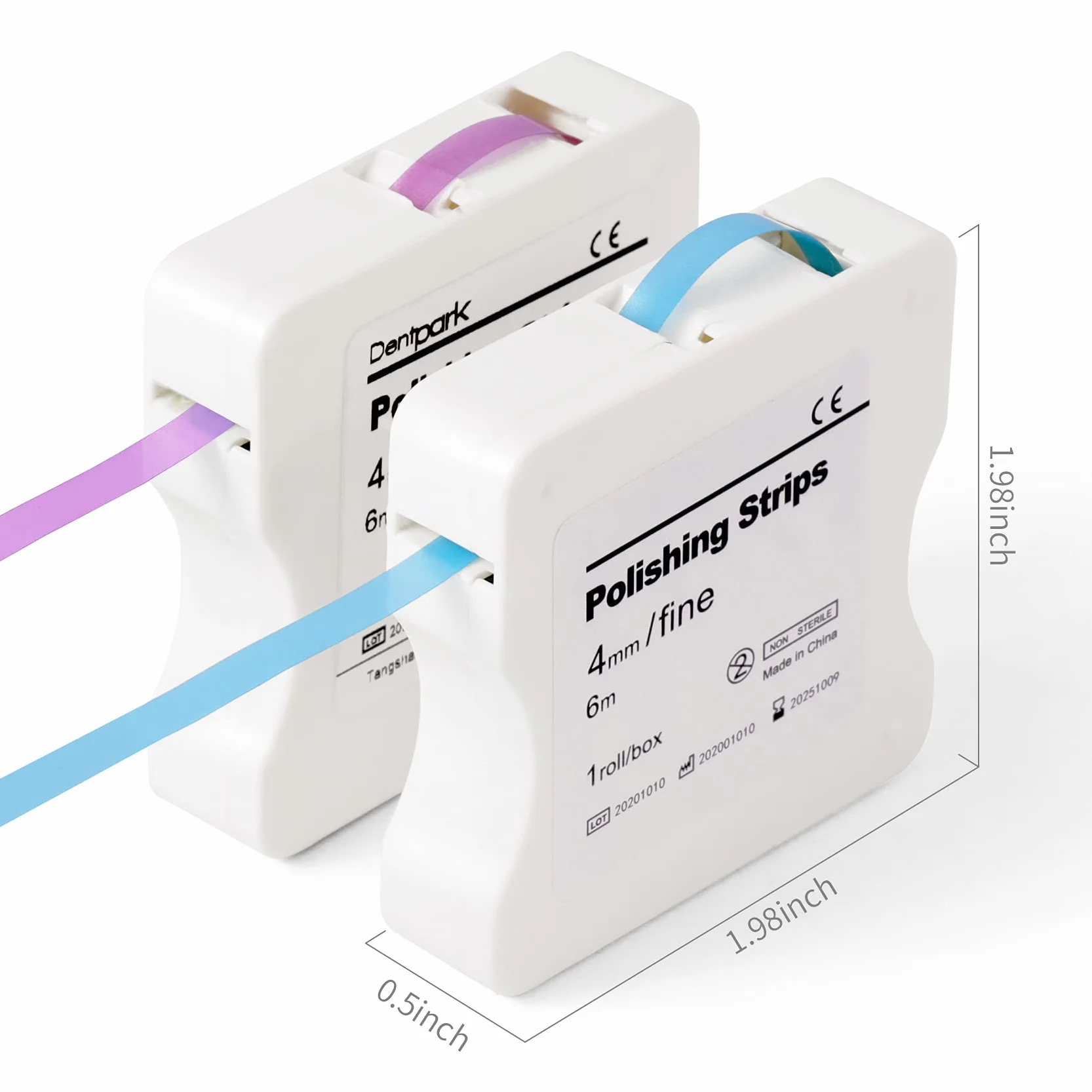 Annhua Tiras de Pulido Dental Abrasivo y Acabado 4mm x 6M Fine Azul