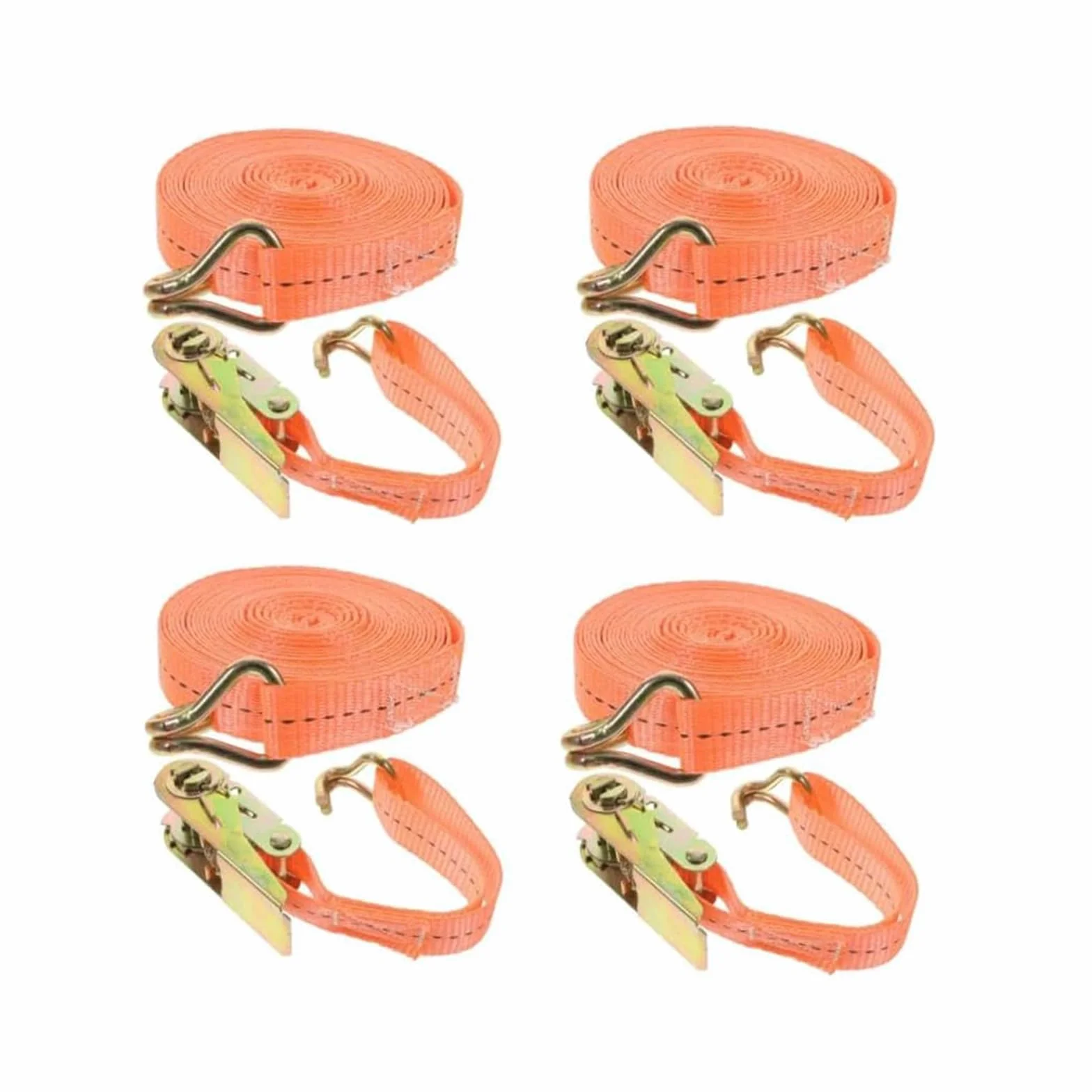 Cinchas de Amarre 25 mm 800 KG Naranja Correa Trinquete DIN EN 12195-2 10M