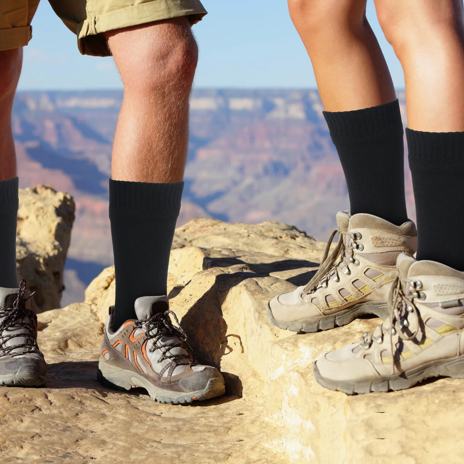 Jiuguva 4 pares de calcetines impermeables, unisex, impermeables, transpirables, para senderismo, pesca, para hombres y mujeres