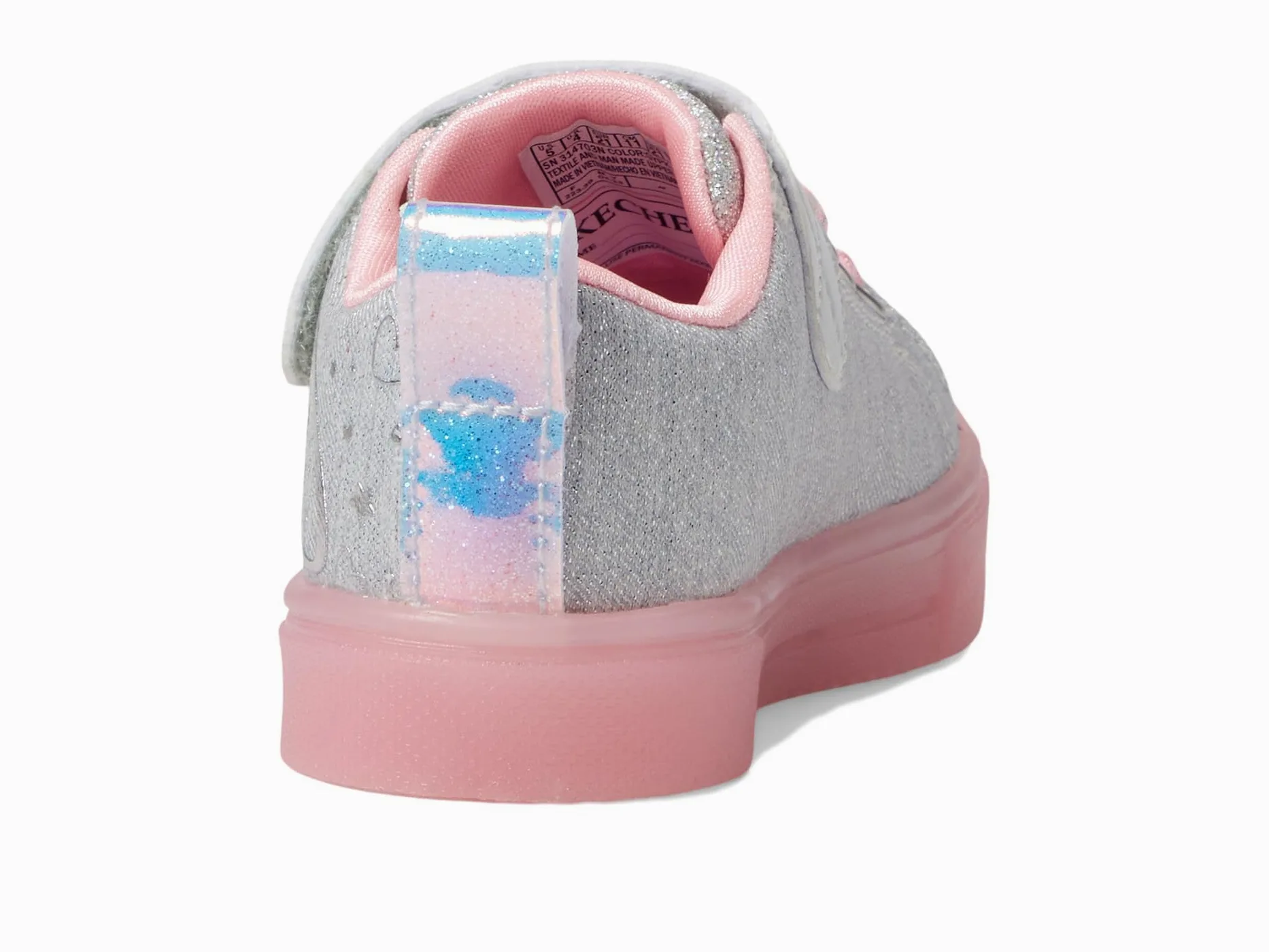 Skechers Twinkle Sparks Ice-Heather – Light-up Sneakers, Cushioned Comfort, Flexible Sole, Zapatillas niños Unisex, One Size Girls Big Kid