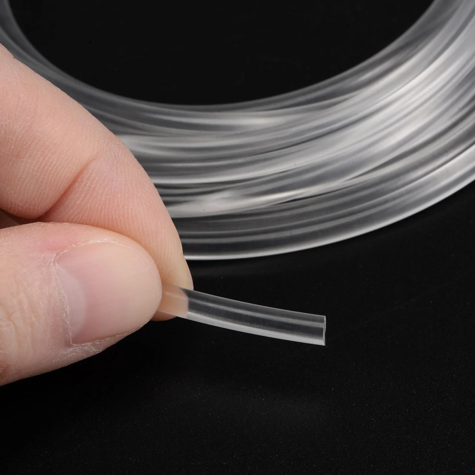 sourcing map Poliuretano Redondas Correas 3,5mm Diámetro 9.84ft Lisa Superficie PU Correa para Tracción Transmisión, Blanco