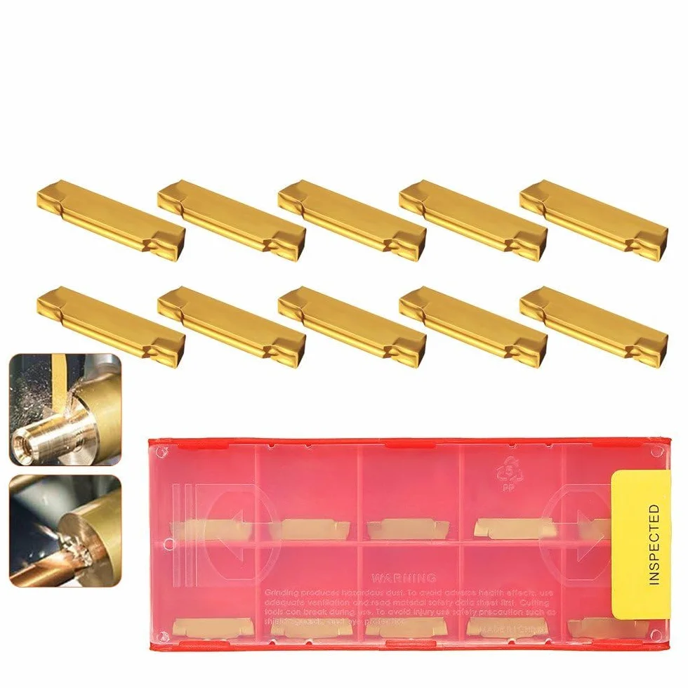 MASUNN Carburo Insertos Mgmn200-G 2mm Ranurado Herramienta De Torneado 10Pcs
