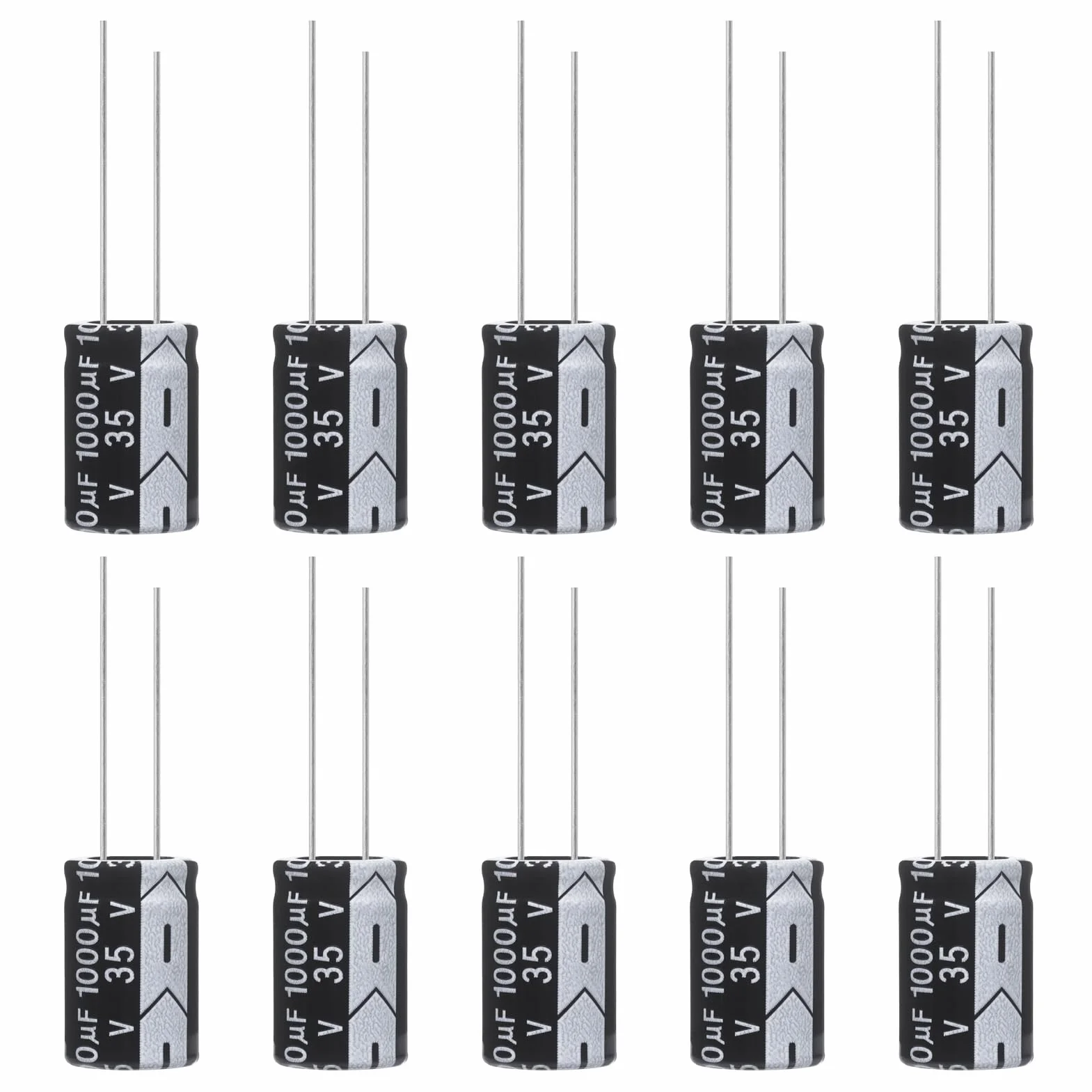 Condensadores Electroliticos 1000uF 35V 13x20MM Aluminio 105°C Paquete de 15 Piezas