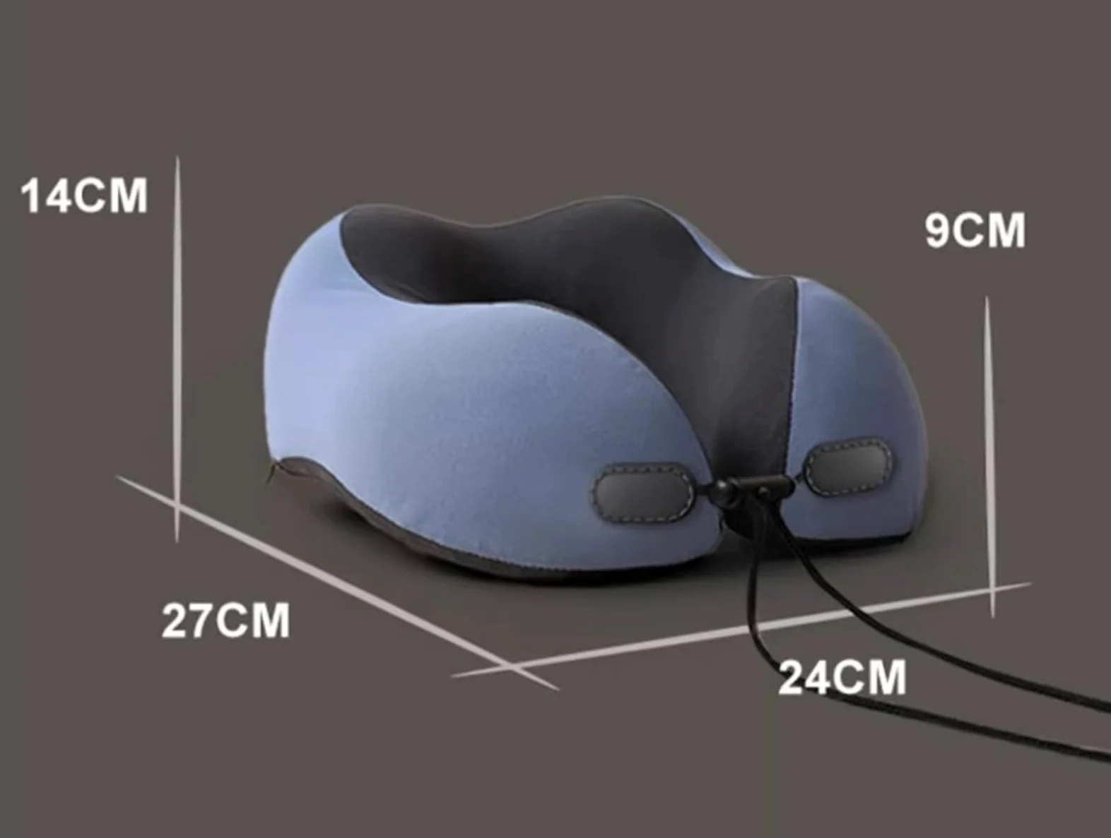 Cojin Cuello Viaje Almohada De Viaje De Espuma Viscoelástica con Hebilla Ajustable Almohada De Viaje para El Cuello Almohada para Avión Almohada Avion(Grün)
