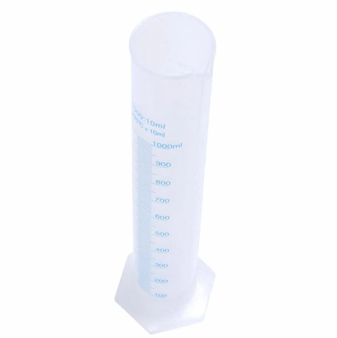 Probeta Octogonal Base De Plástico Autoclavable Blanca 1000 ml