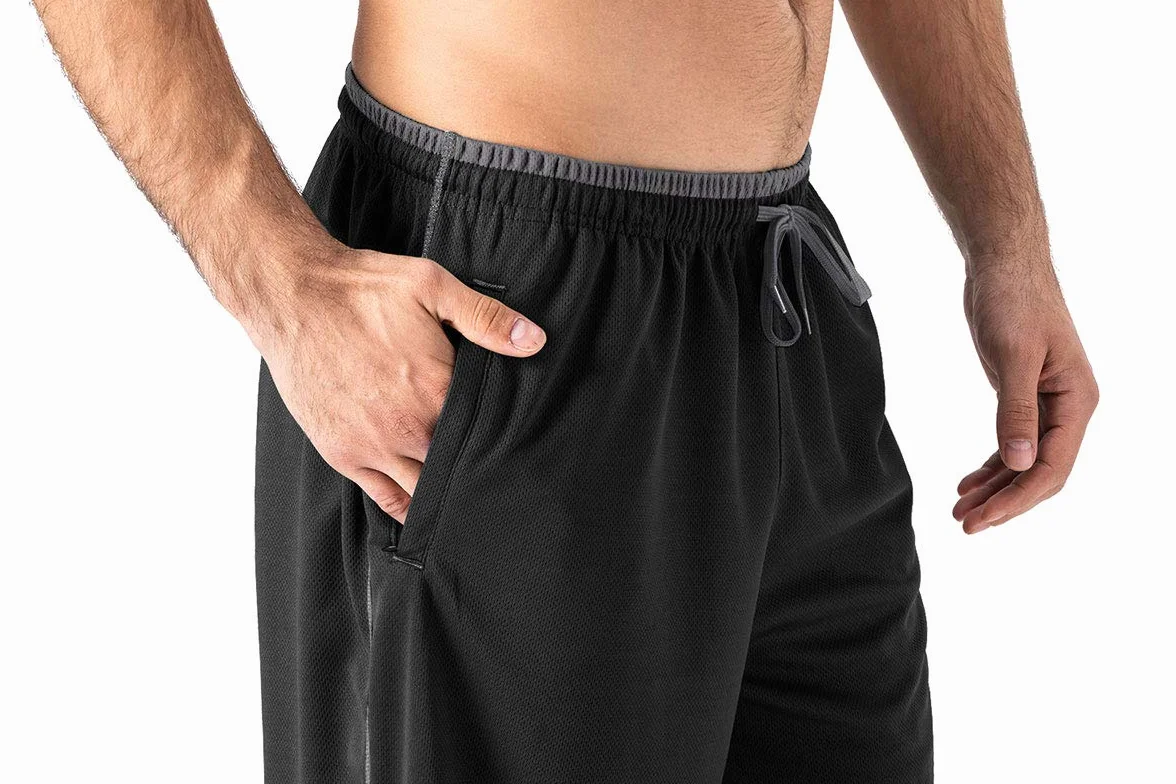 EKLENKSON - Pantalones para Hombre de Chándal para Hombre con Forro de Malla Bolsillos con Cremallera Parte Inferior Abierta