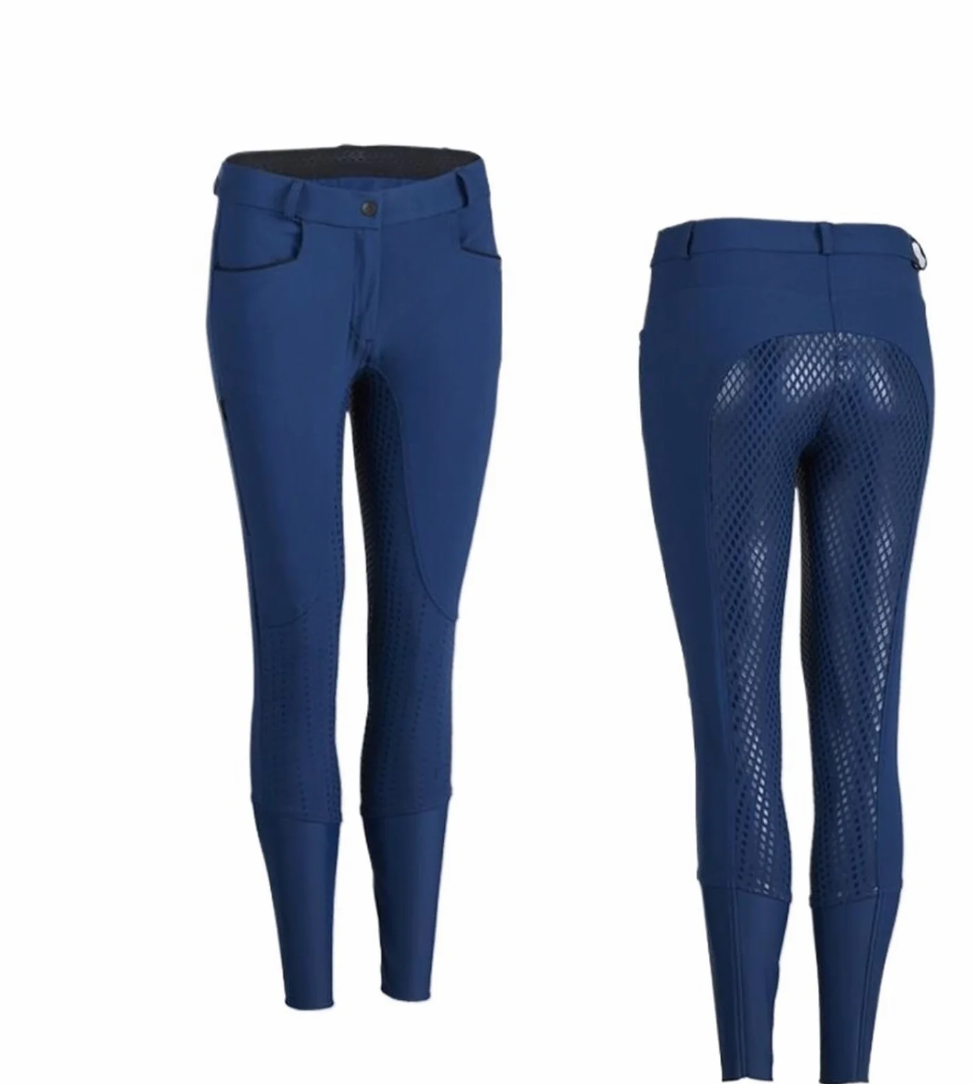 Pantalones Montar a Caballo Mujer Pantalones de equitación Profesionales Silicona for Mujer, Secado rápido, Deportivos y Antideslizantes(Blue,XS)