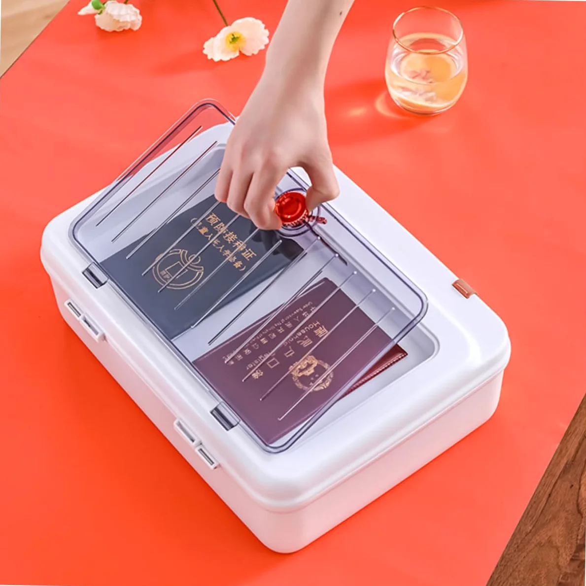 Healvian Bolsa de Almacenamiento de Identificación para Certificados Organizador de Archivos para Hogar Portapasaportes de Viaje Multicapa Estuche para Guardar Documentos Bolsa