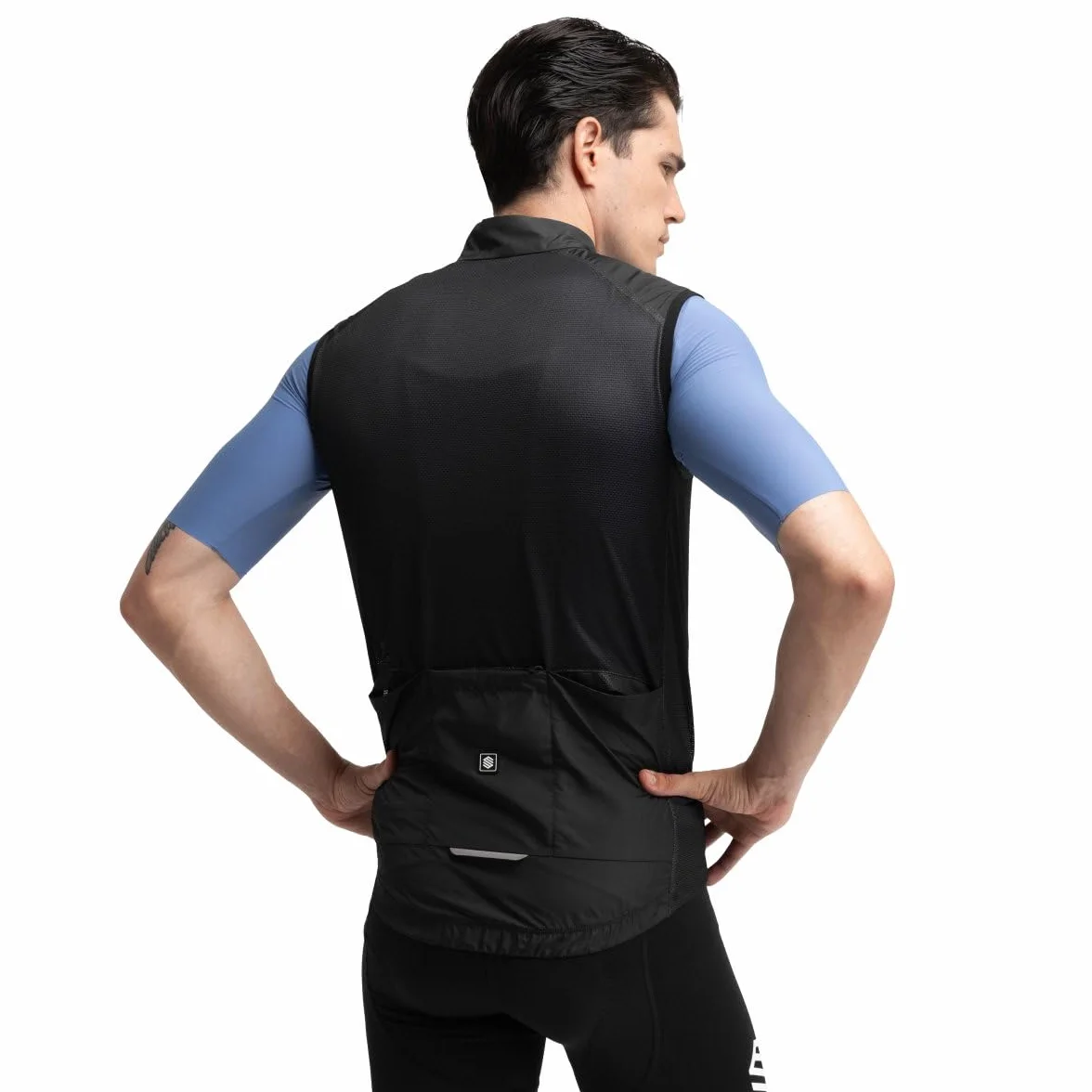 SIROKO Chaleco cortavientos ciclismo V1 Blaast Negro