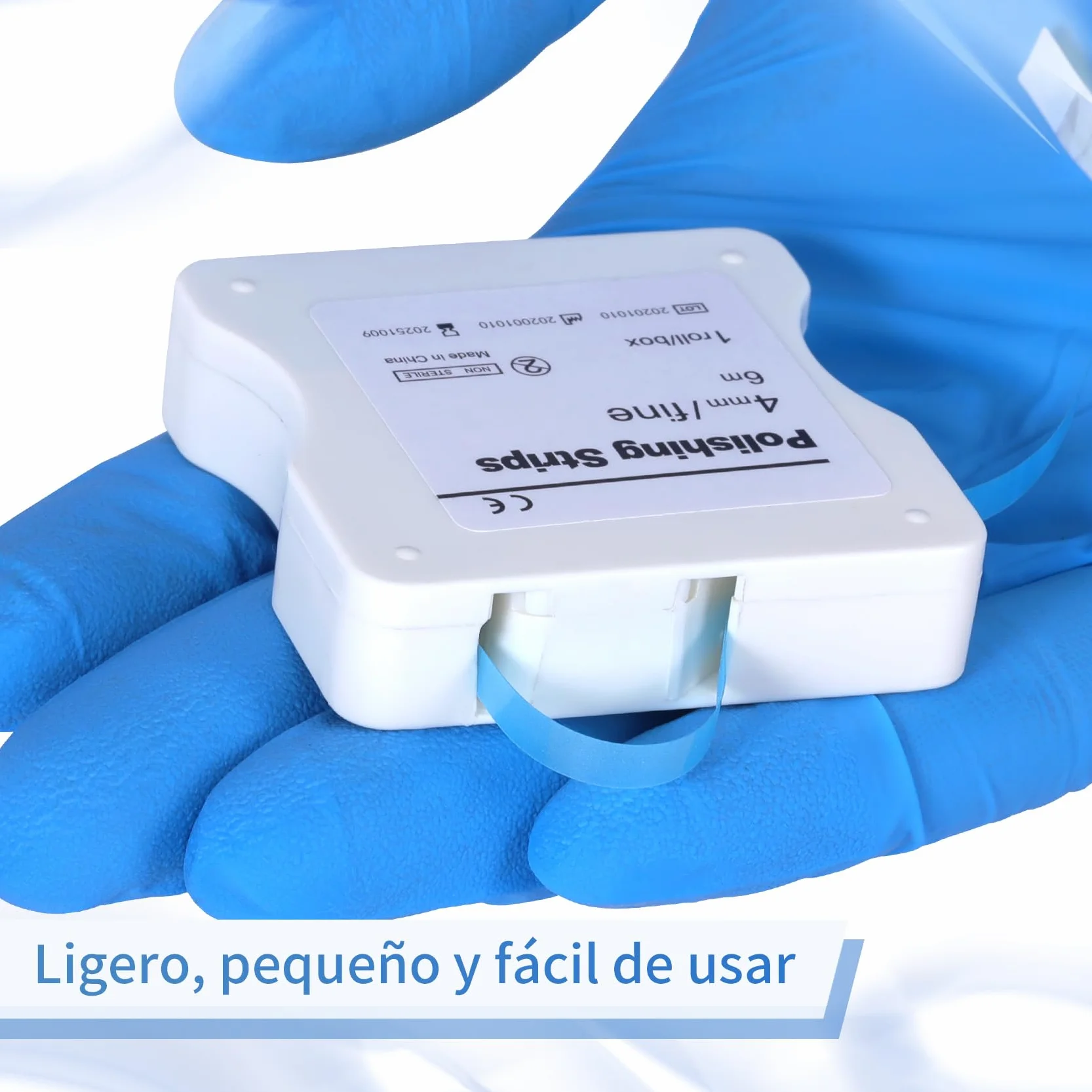 Annhua Tiras de Pulido Dental Abrasivo y Acabado 4mm x 6M Fine Azul
