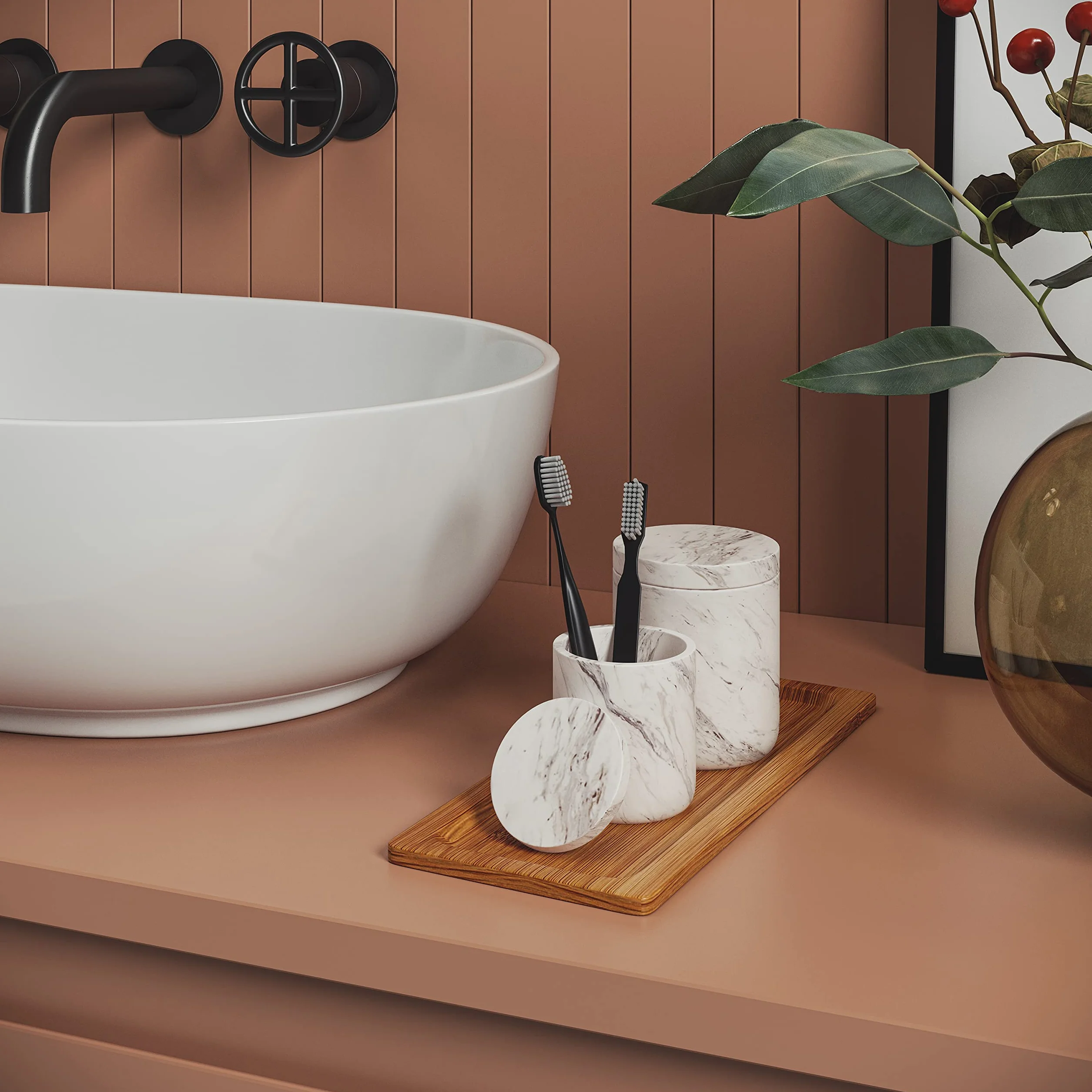 Nature Supplies Dispensador de Toallas de Madera de Bambú para Papel Secamanos Plegadas en C, Z e Intercaladas