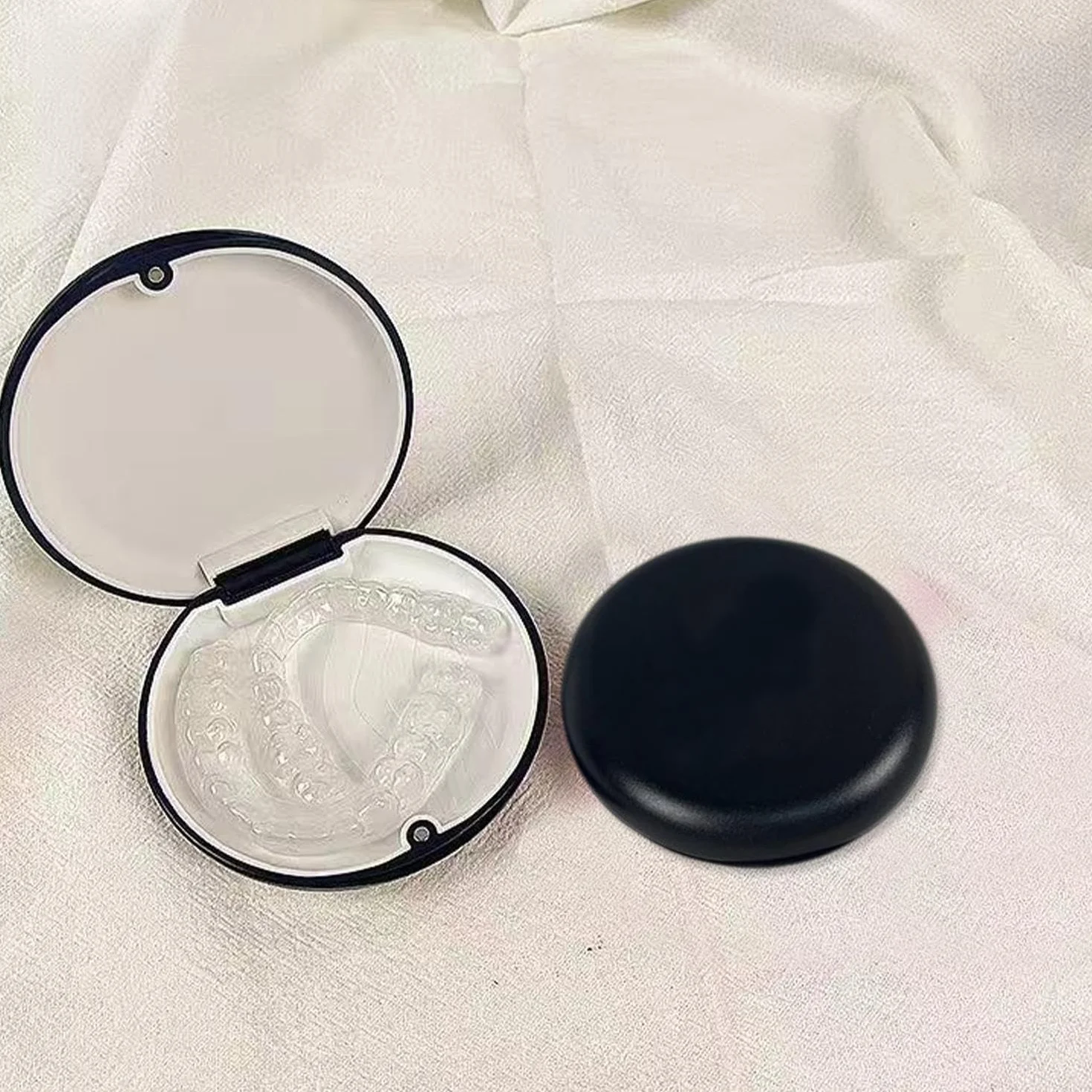 Caja Dental Magnética 2 Piezas, Almacenamiento Aparatos Ortopédicos Sellada Portátil