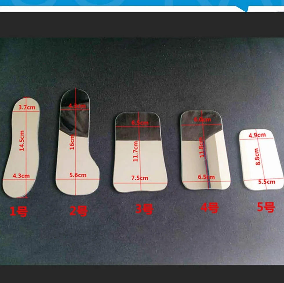 Espejo de boca dental intraoral autoclavable rodio plateado vidrio 2 caras profesional