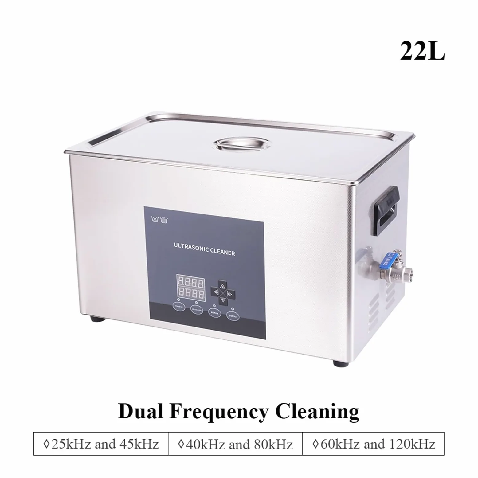 MáQuina Limpiadora UltrasóNica Máquina Limpiadora Ultrasónica Industrial De Doble Frecuencia De 22L For Uso En Laboratorio, Piezas De Precisión, Placa Base, Lavado por Ultrasonidos(40kHz 80kHz)