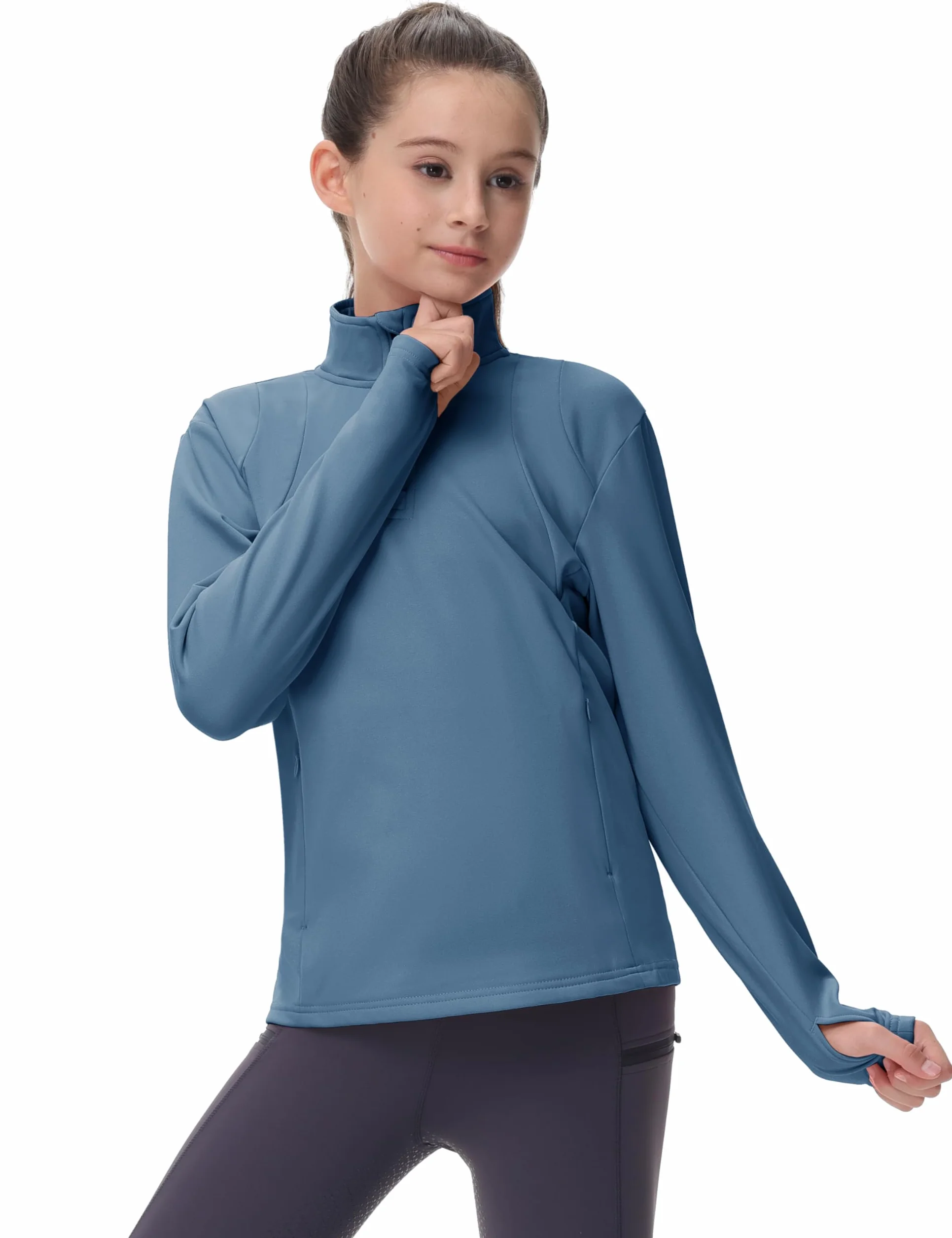 MoFiz Chaqueta Deportiva Niña Cremallera Sudadera Forro Polar para Deportes