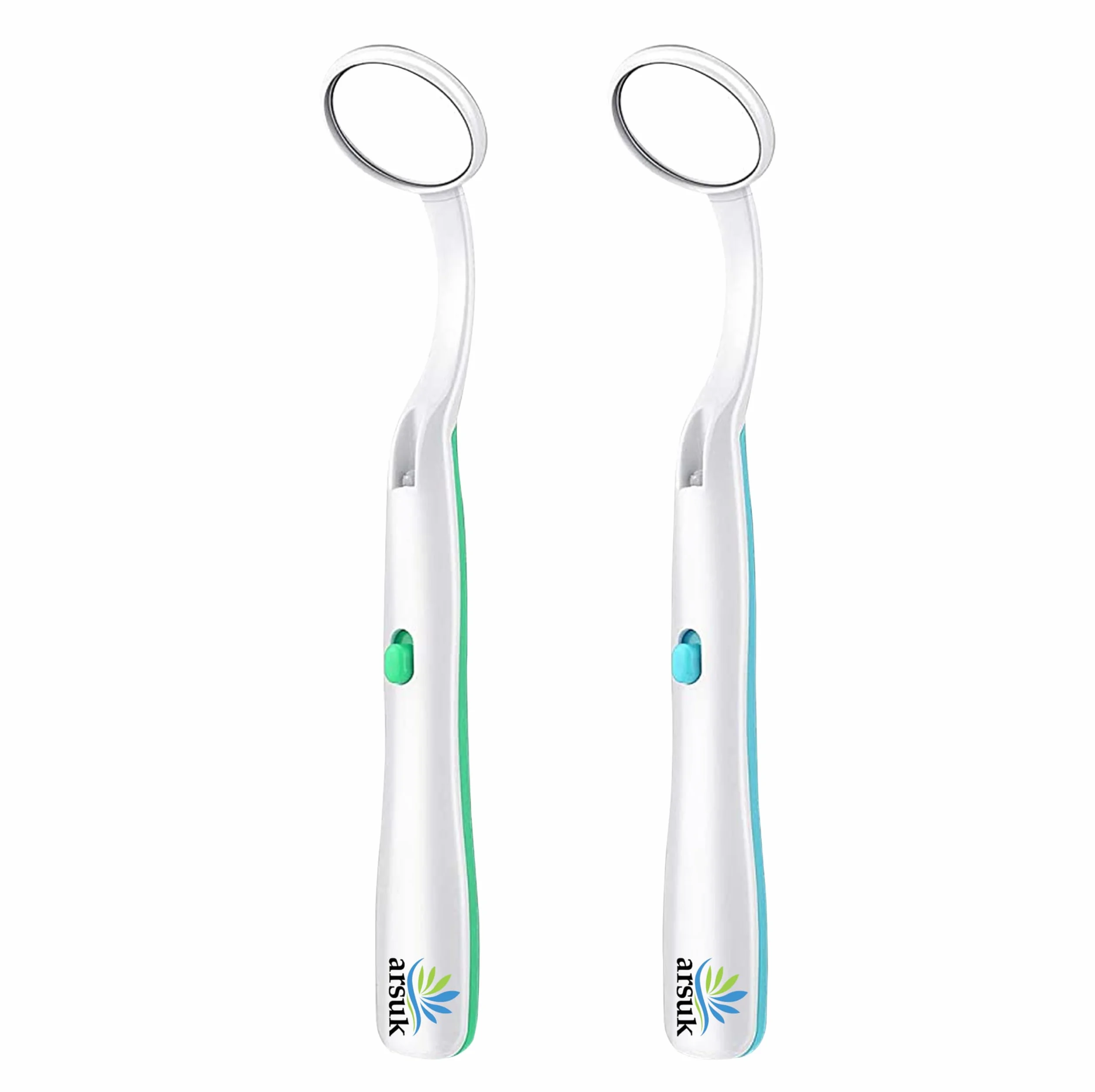 ARSUK Espejo dental LED antivaho 15 cm para inspección bucal, paquete de 2