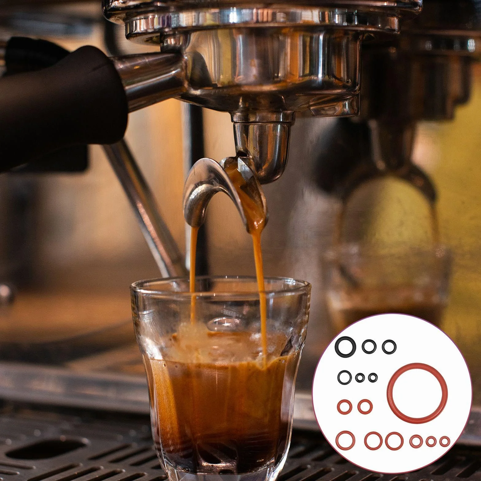 Junta Tórica de Silicona 45 Piezas para Válvulas de Vapor, Anillo de Sellado de Máquina de Café