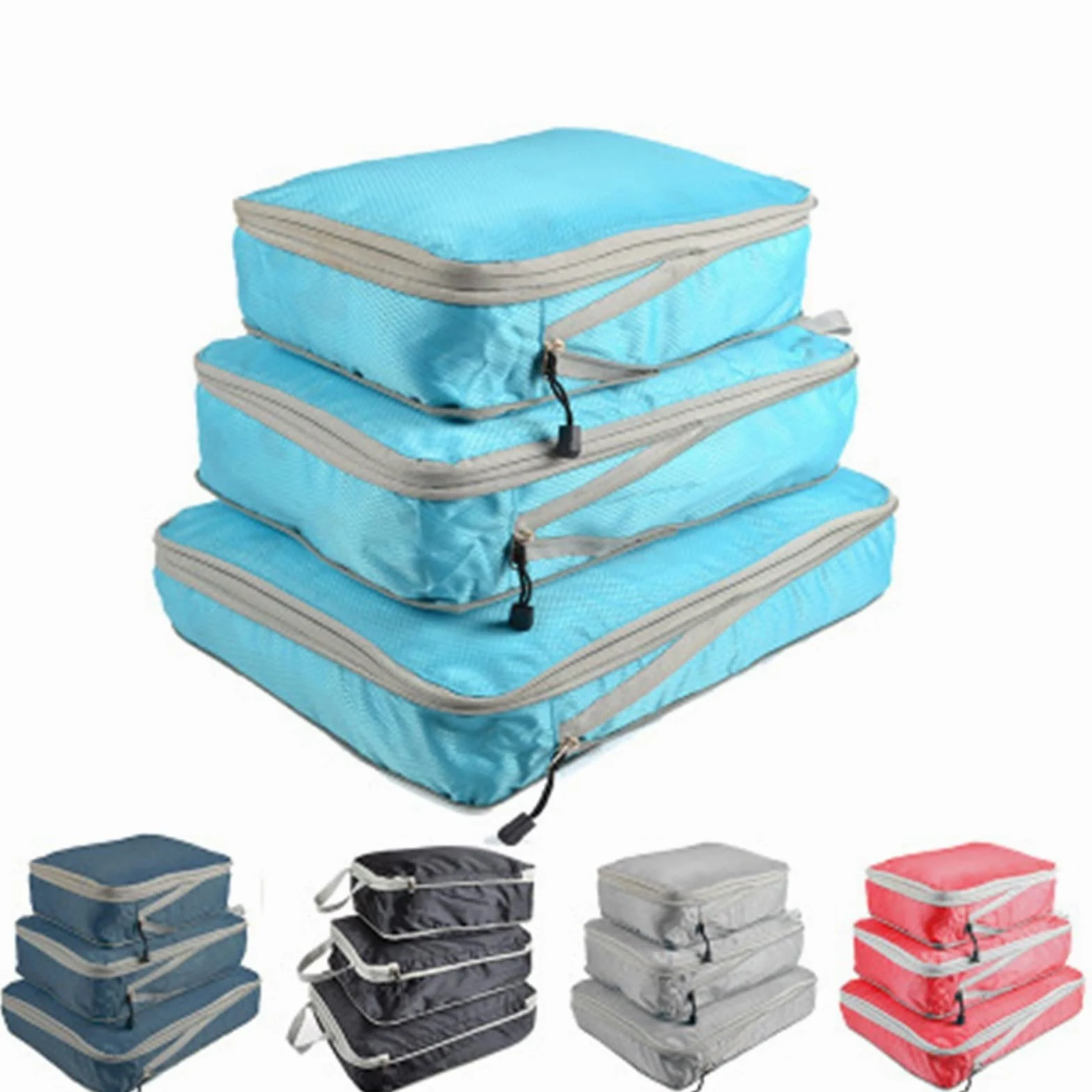 Genérico Bolsa De Almacenamiento De Compresión, Nailon Impermeable, Almacenamiento De Viaje, Plegable, Gran Capacidad (Black)