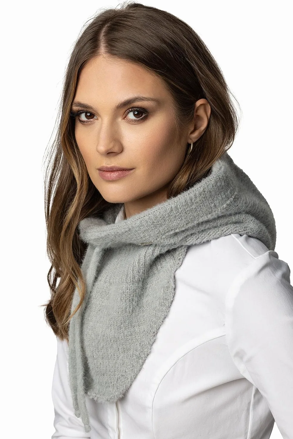 Vivisence Capucha De Invierno para Mujer Elegante Que Combina Gorro Y Bufanda En Uno con Cordón De Ajuste Y Parte Delantera Alargada para Máxima Protección contra El Frío