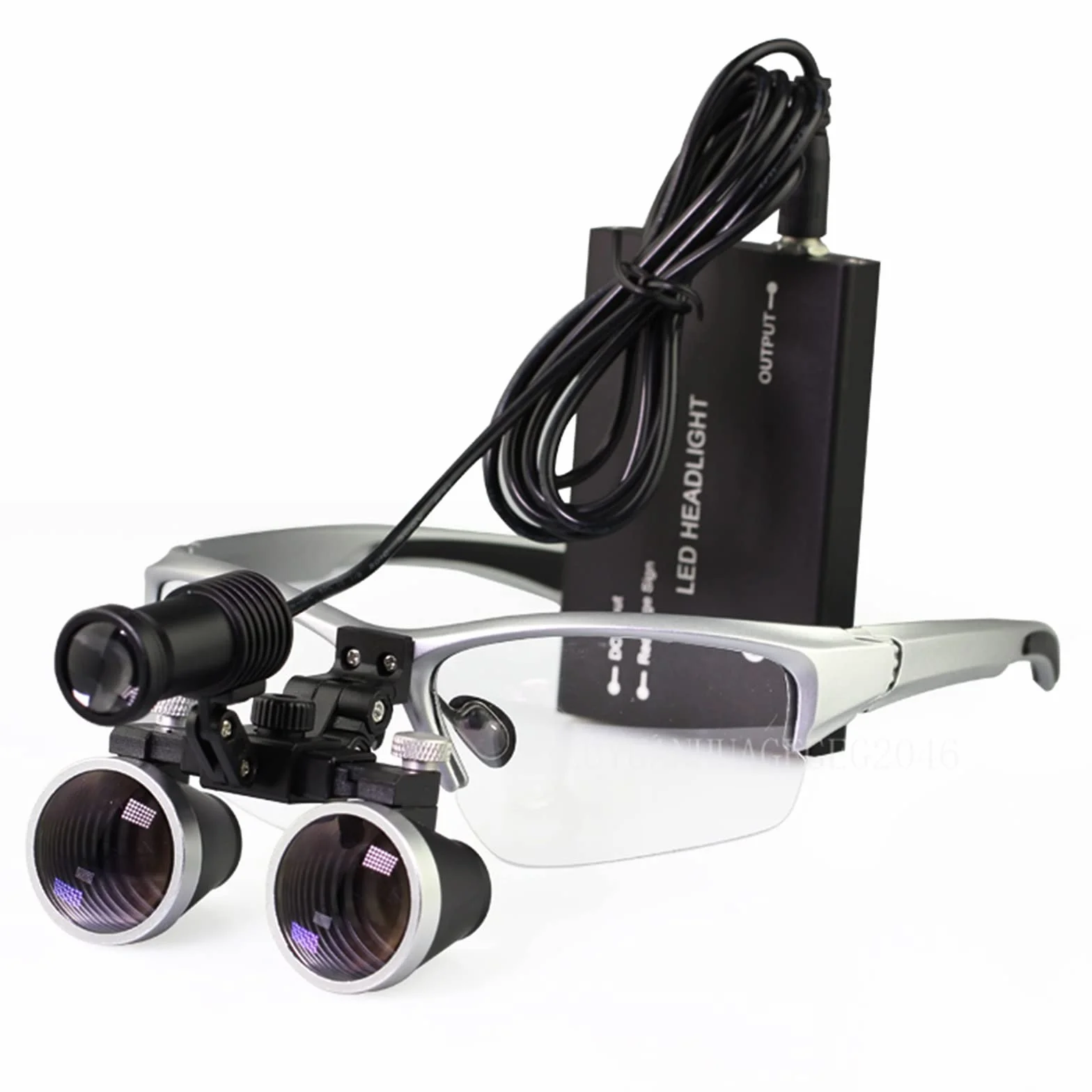 Lupa Quirúrgica Dental 2.5X 3.5X con Luz LED Gafas Binoculares Ajuste Bidireccional