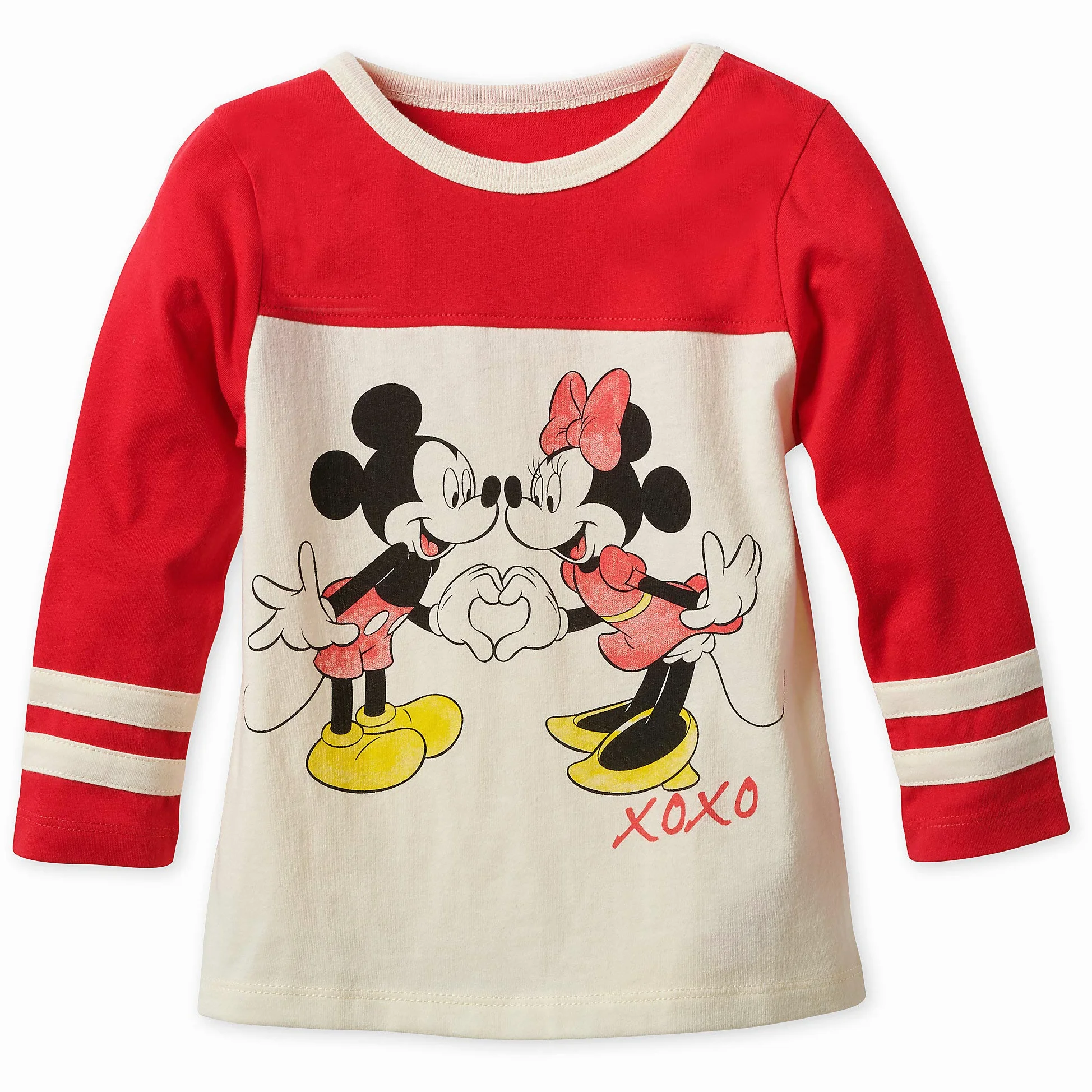 Disney Mickey y Minnie Mouse - Camiseta de manga larga para niñas, multicolor