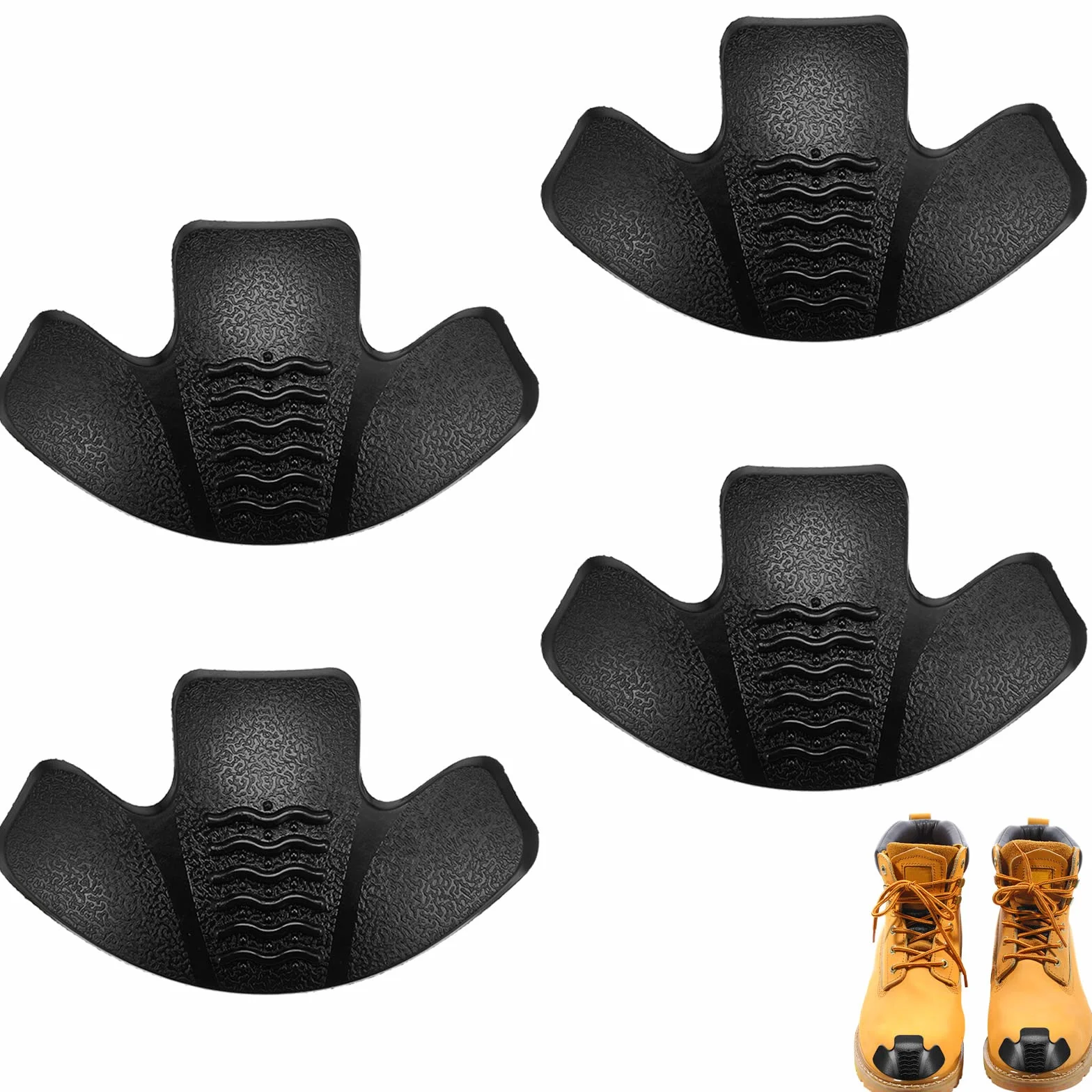 Bencailor Protectores de dedos para botas, 4 unidades, protectores de trabajo, para botas, camping, escalada