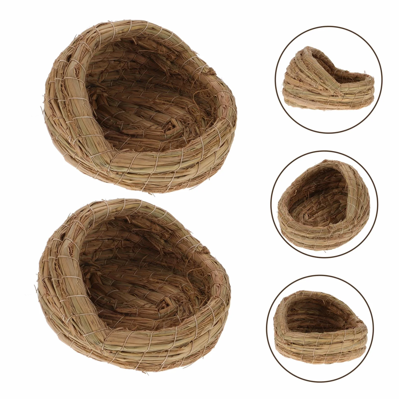 HANABASS 2 Piezas Nido para Gallinas Ponedoras de Paja Natural