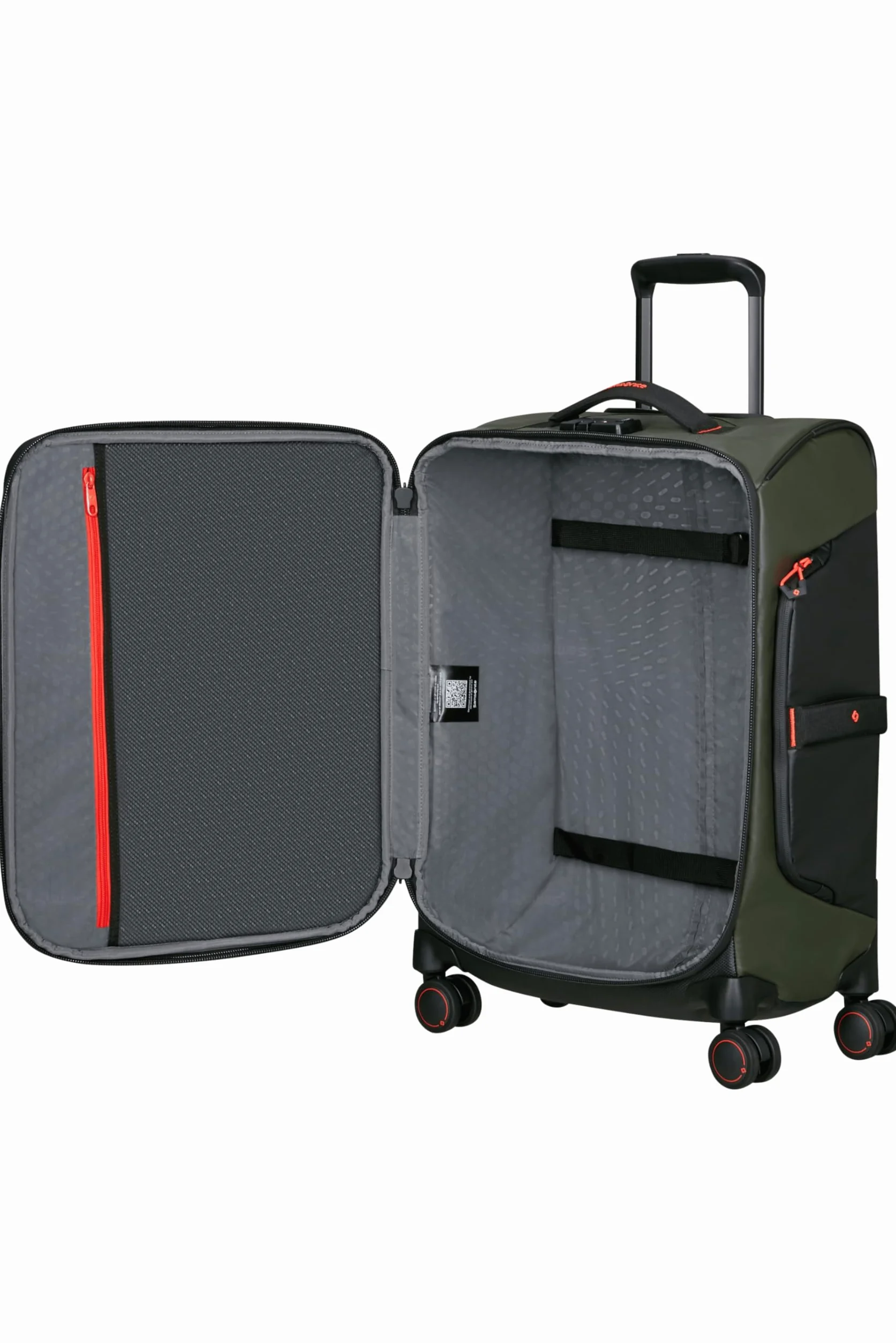 Samsonite Ecodiver Maleta 4 Ruedas Equipaje de Mano 55 cm y 50 litros Maxima Capacidad. Verde