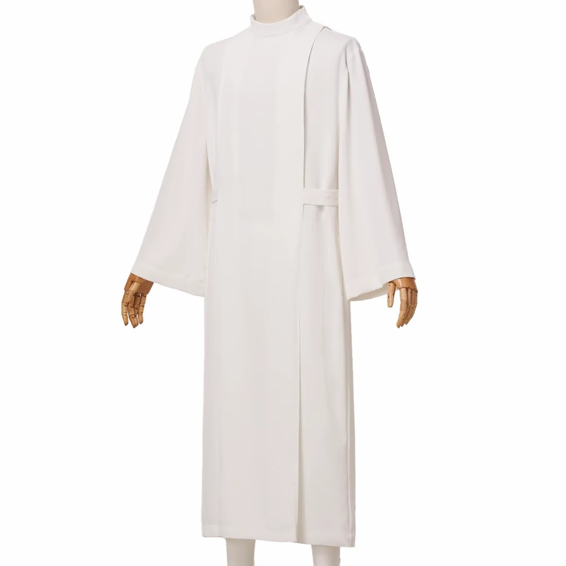 BLESSUME Priest Clergy Alb Chalecos alba con pliegues frontales