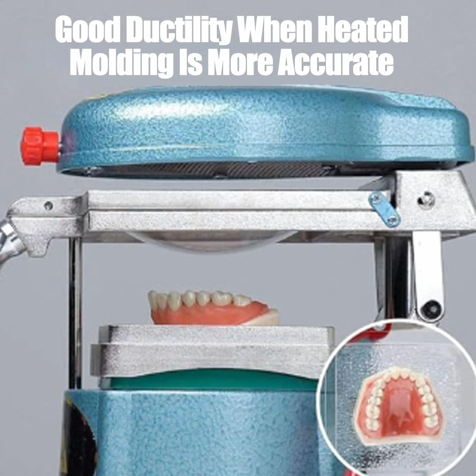 Máquina de termoformado al vacío para laboratorio dental, prensa para retenedores de ortodoncia, estampado al vacío con bola de acero