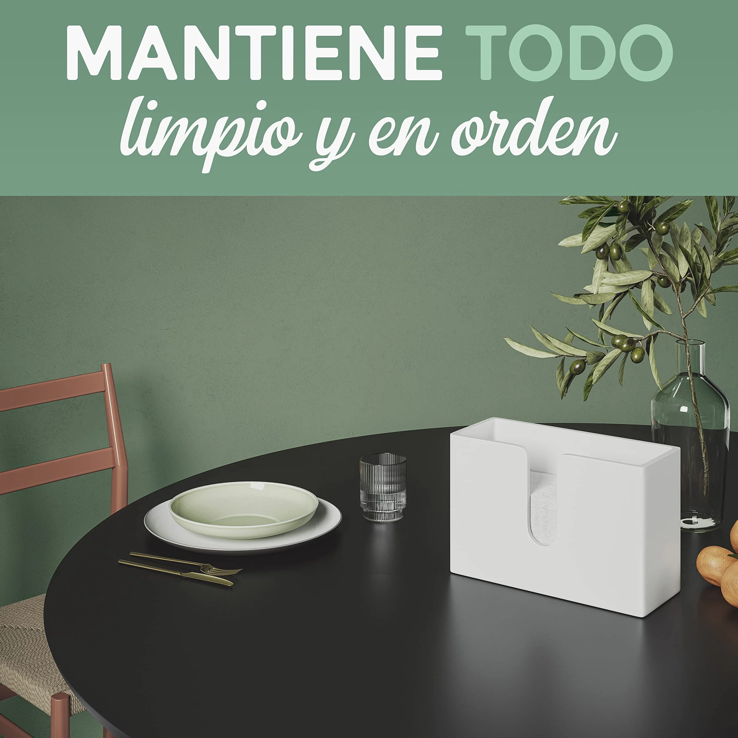 Nature Supplies Dispensador de Toallas de Madera de Bambú para Papel Secamanos Plegadas en C, Z e Intercaladas