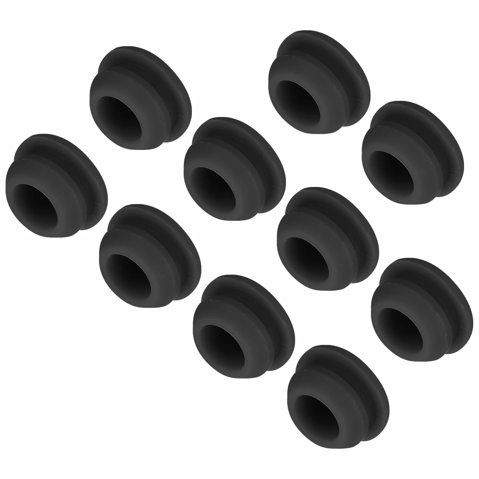 QUARKZMAN Tapones de Silicona para Agujeros de 10mm, 10 Piezas Tapón de Sellado para Muebles Bañera Grifo Drenaje, Negro