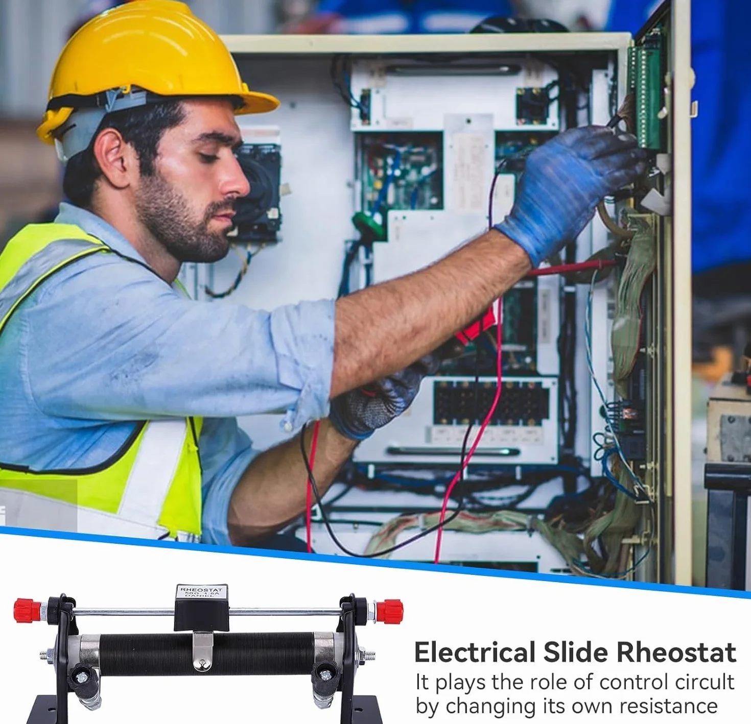 Reóstato Deslizante 1.5A 50Ω, Resistencia Eléctrica para Laboratorio de Enseñanza