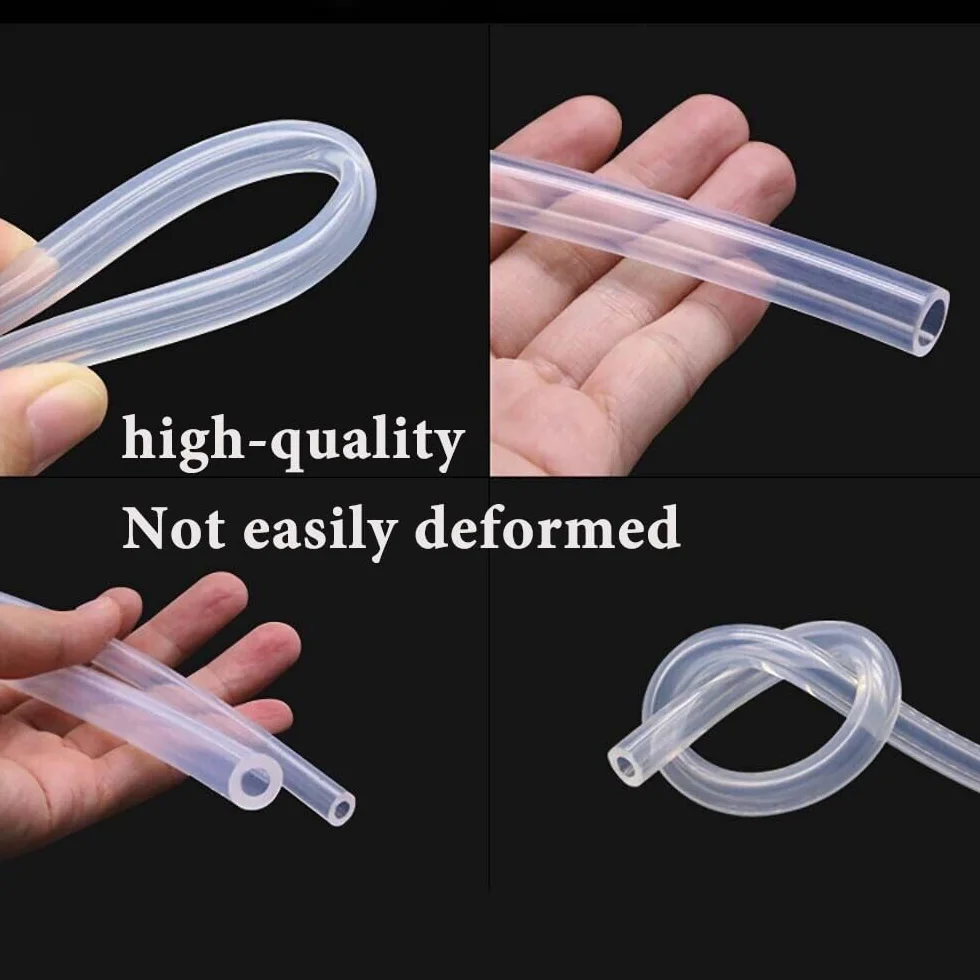 Tubo de Silicona Flexible 1.5mm ID x 2.5mm OD Espesor 0.5mm Transparente 2 Metros Resistente a Altas Temperaturas