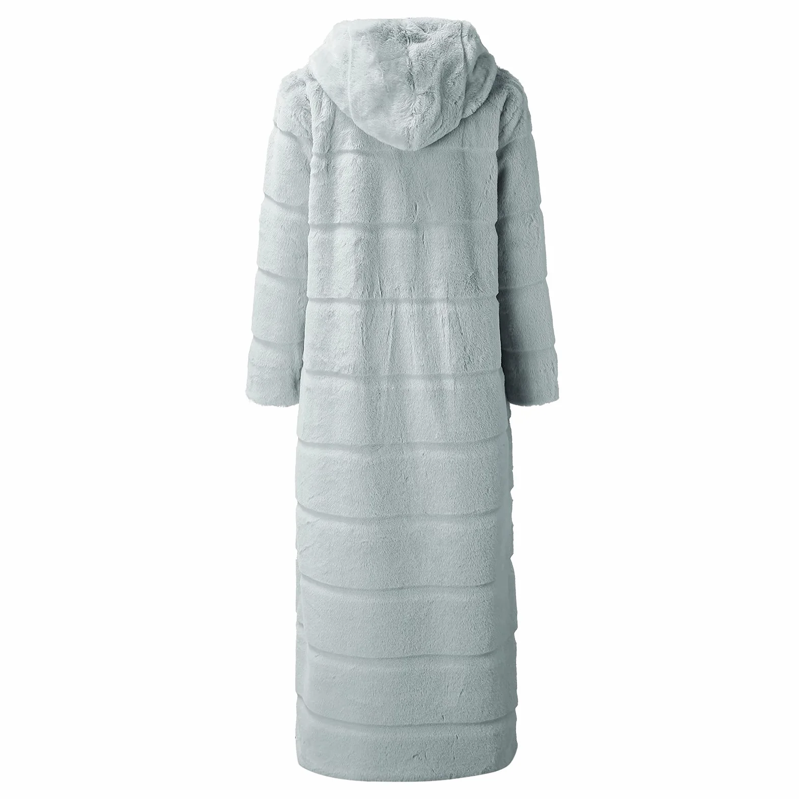 Chaqueta de piel sintética de manga larga con capucha y capucha para mujer, informal, talla grande