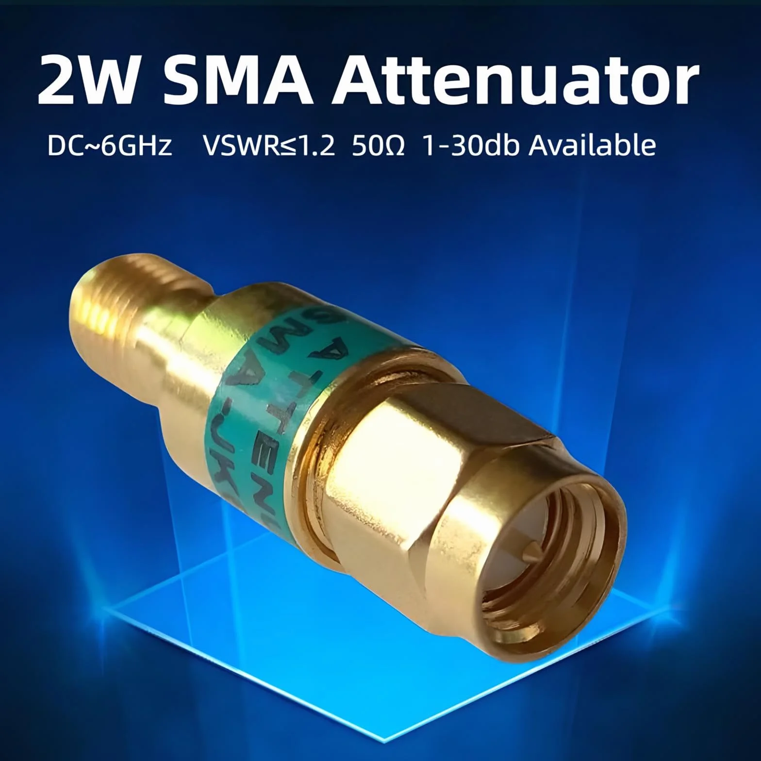 BECEN Atenuador SMA RF 10dB 6G 2W