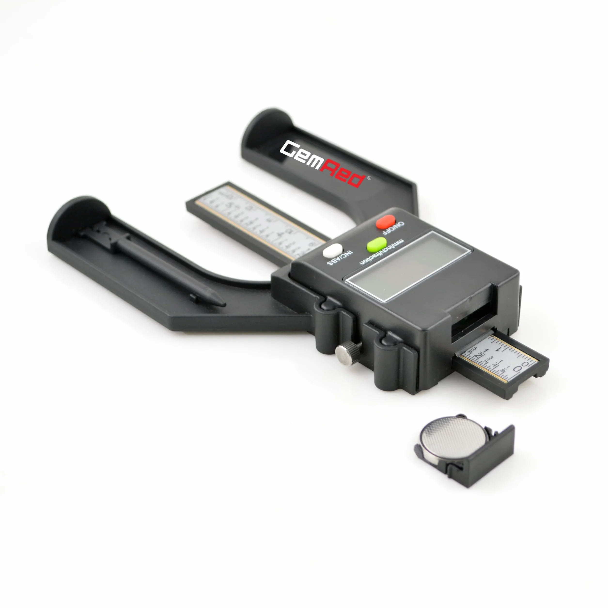 GemRed Medidor de profundidad digital altímetro precisión 0-80 mm pies magnéticos para mesa de fresado carpintería