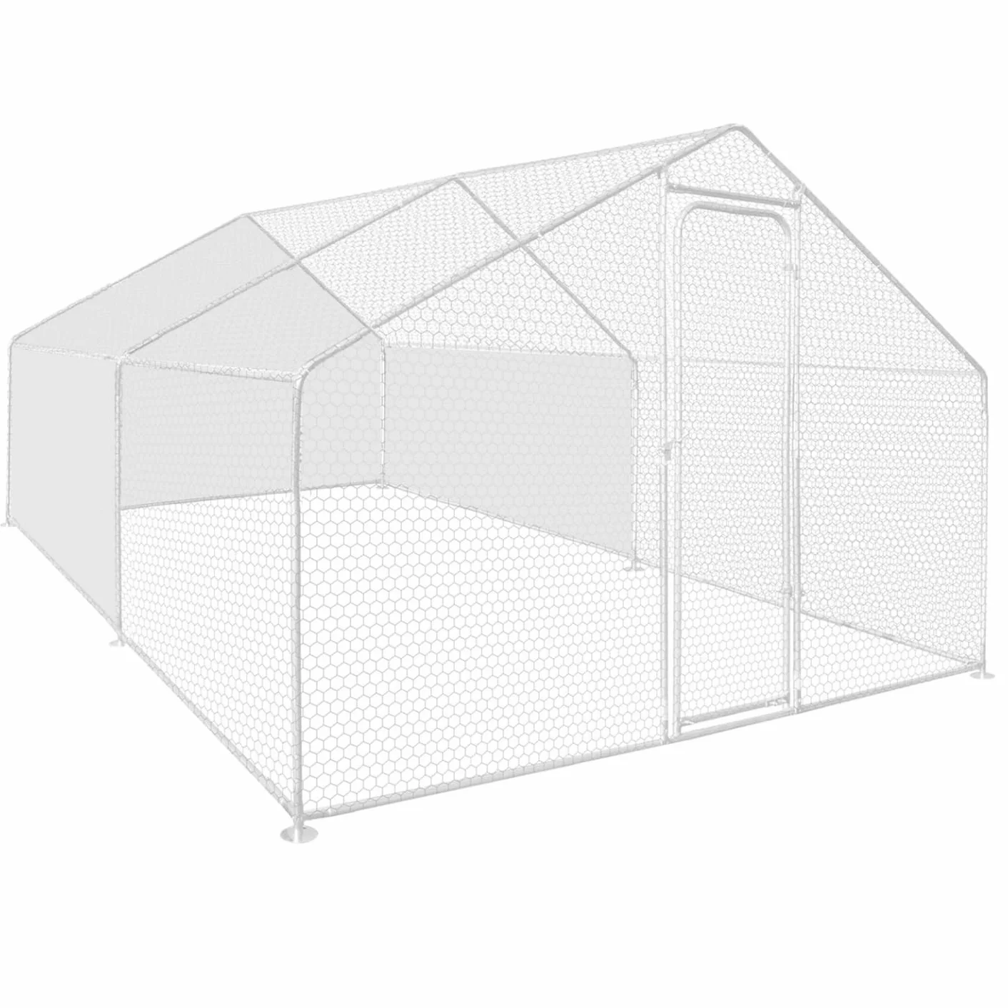 Lona impermeable blanca 150 GR para corrales de gallineros 1 trasera 2 lados