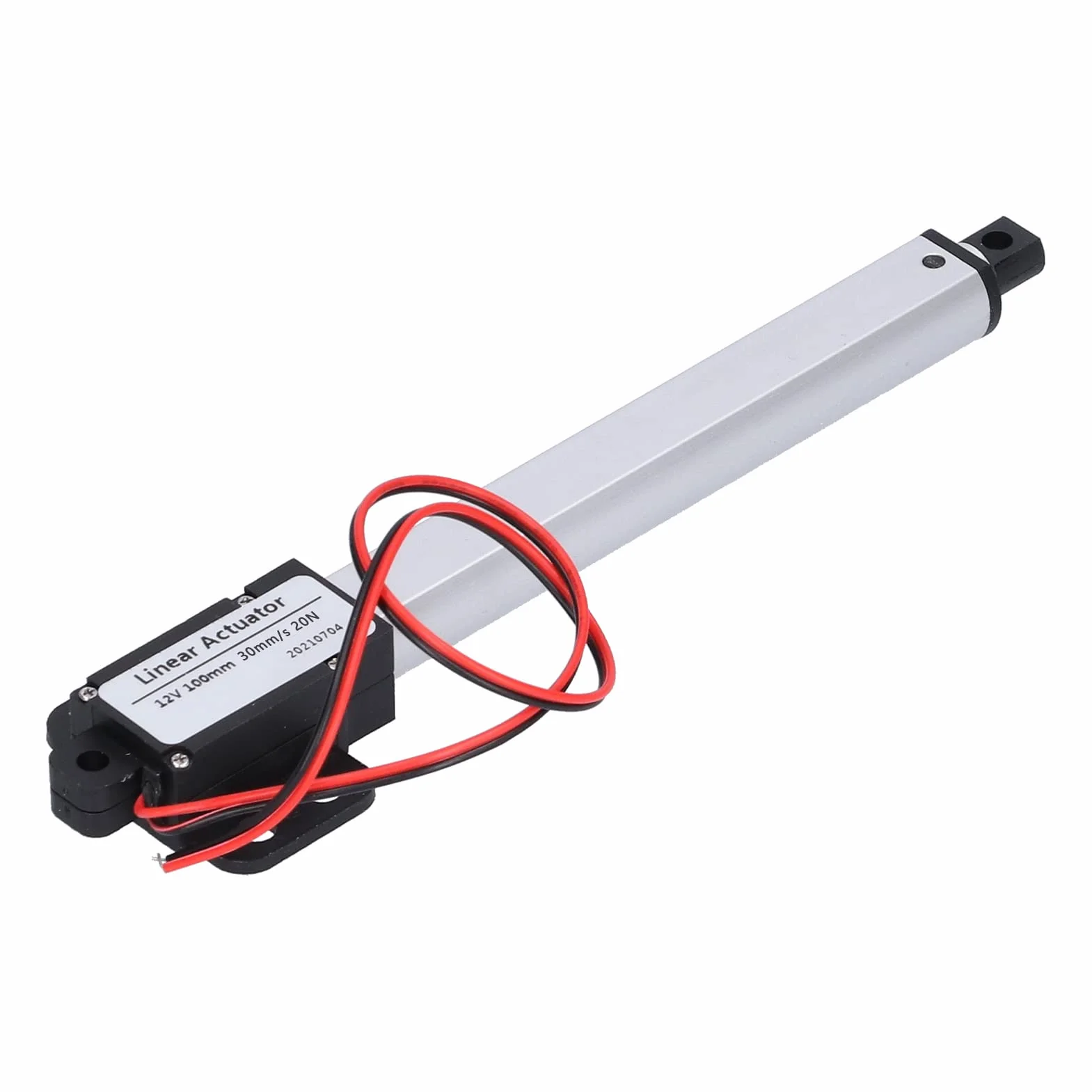 Actuador Lineal Eléctrico 12V 100mm 30mm/s 20N Bajo Ruido Interruptor Límite Interno