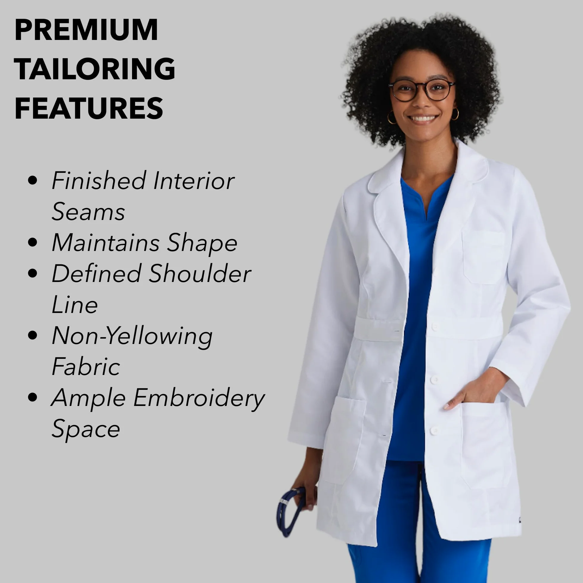 Grey's Anatomy 4481 34" Women's Lab Coat White L