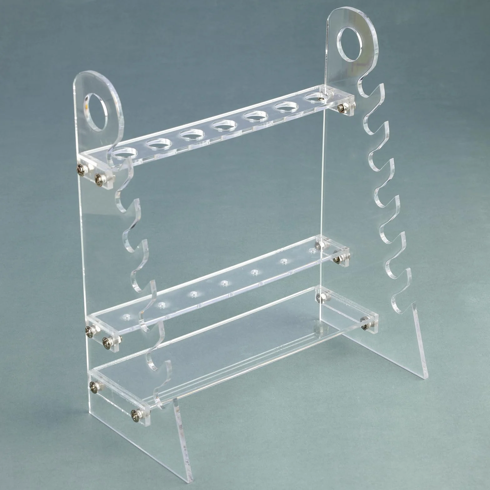 Stonylab Rack de Pipetas Laboratorio, Soporte Desmontable Plexiglás para Pipetas con Agujero de 1,5 cm