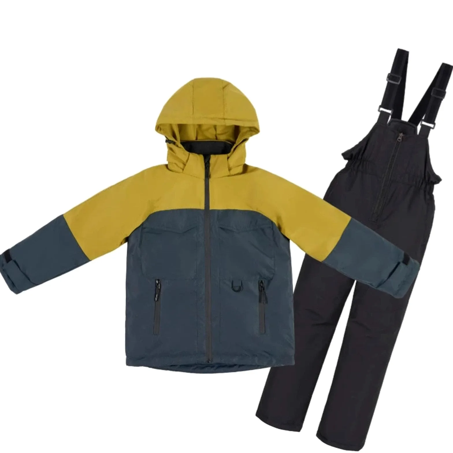 Conjunto de traje para niños 2026 Elegante mono para niños con capucha para todas las estaciones, cálido, a prueba de viento para niños, traje deportivo de algodón, camiseta, camisetas