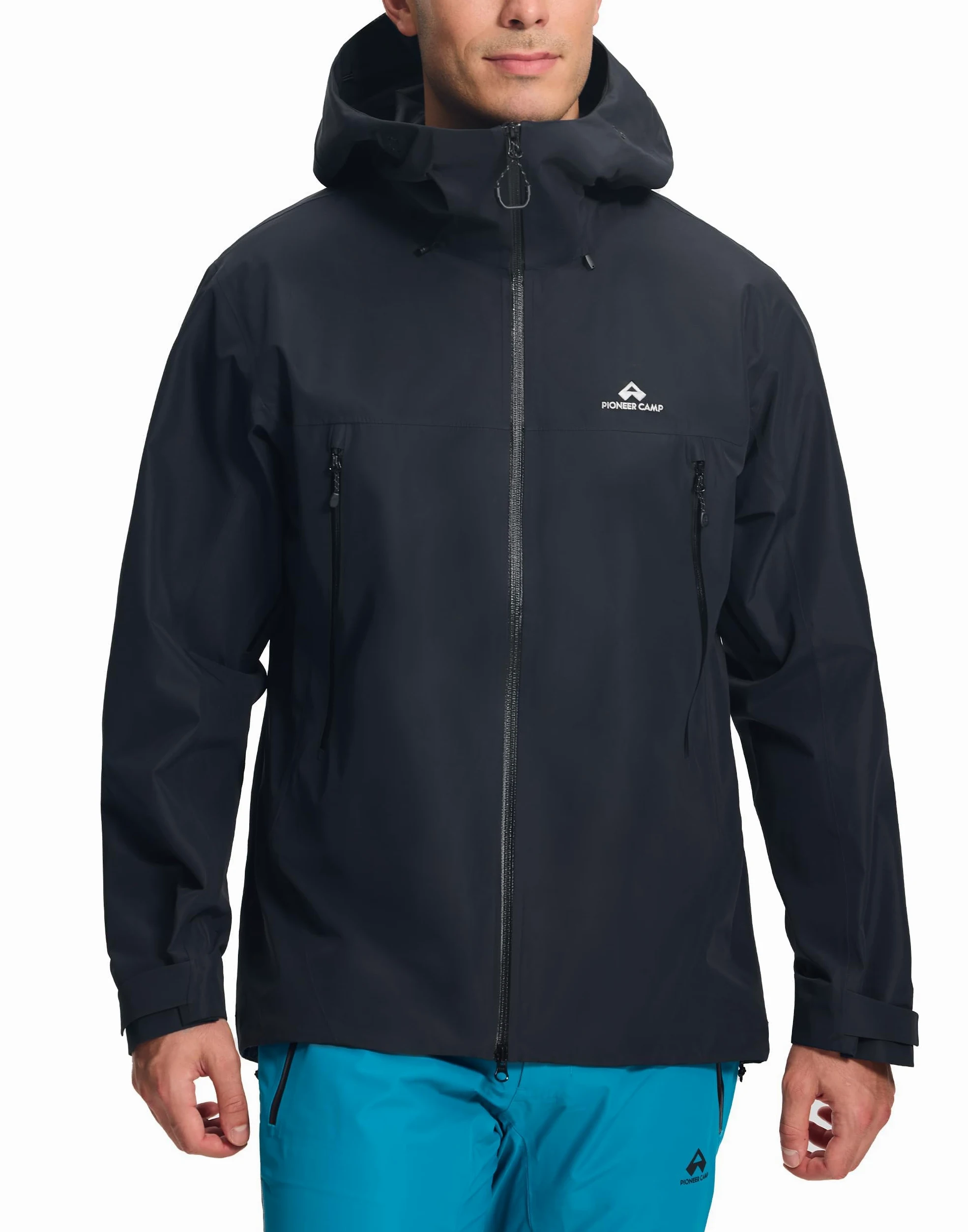 Pioneer Camp Chubasquero para hombre, 3 L, impermeable, transpirable, chaqueta para exteriores, para senderismo, trekking, escalada, esquí