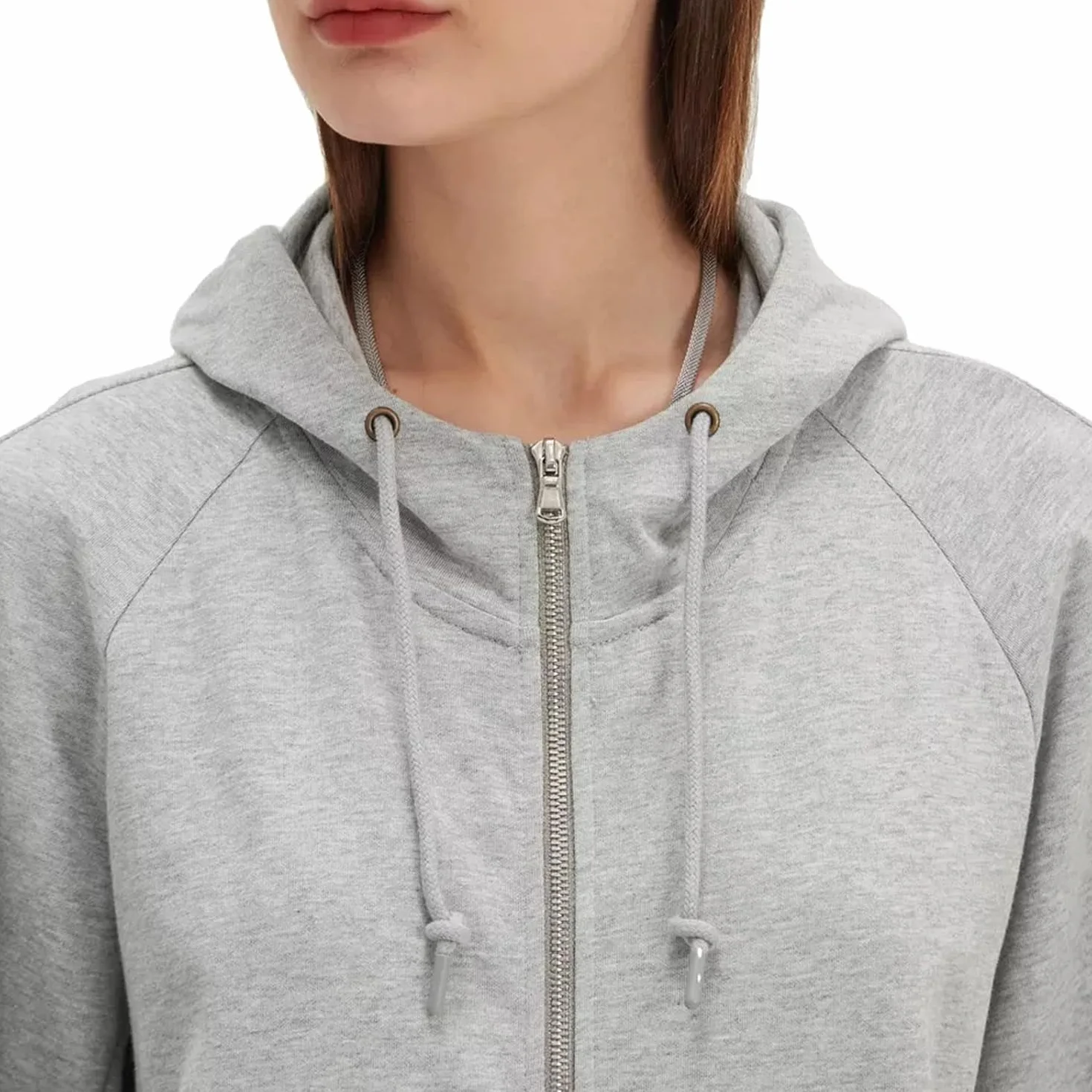 Sudadera Faraday Cremallera Protección EMF Capa Tela Plateada Bloqueo Radiación 5G WiFi RF Microondas Mujeres Embarazadas