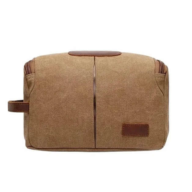 Neceser Bolsa de artículos de tocador, Bolsa de Maquillaje portátil de Viaje, Gran Capacidad, Bolsa de Almacenamiento Multifuncional Simple, Bolso de Viaje Neceser Viaje(Coffee)