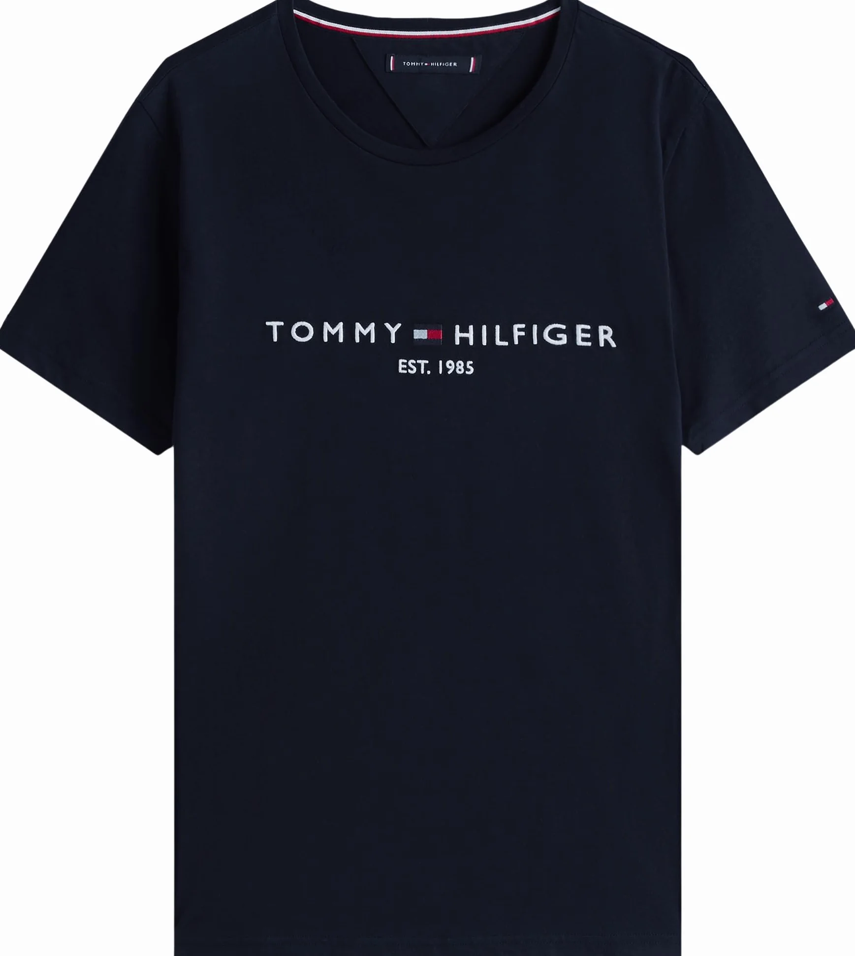 Tommy Hilfiger Camiseta de Manga Corta para Hombre Core Tommy Logo Cuello Redondo